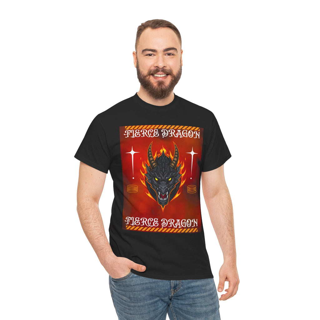 Fierce Dragon T-Shirt — Fiery Dragon Head Graphic Tee