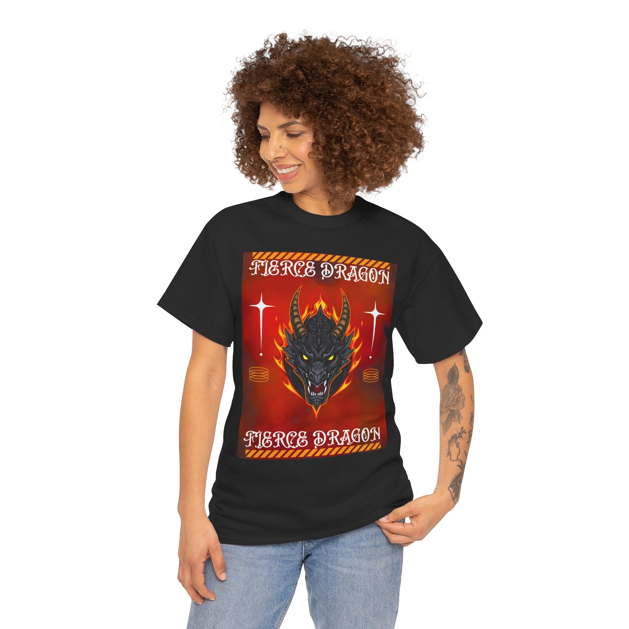 Fierce Dragon T-Shirt — Fiery Dragon Head Graphic Tee