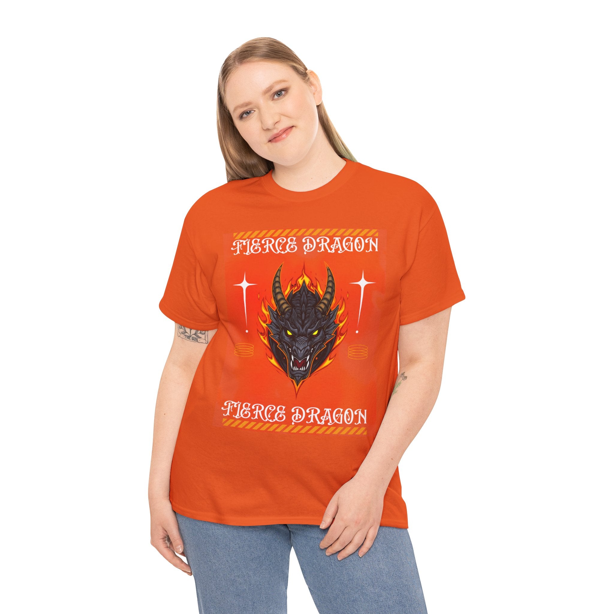 Fierce Dragon T-Shirt — Fiery Dragon Head Graphic Tee