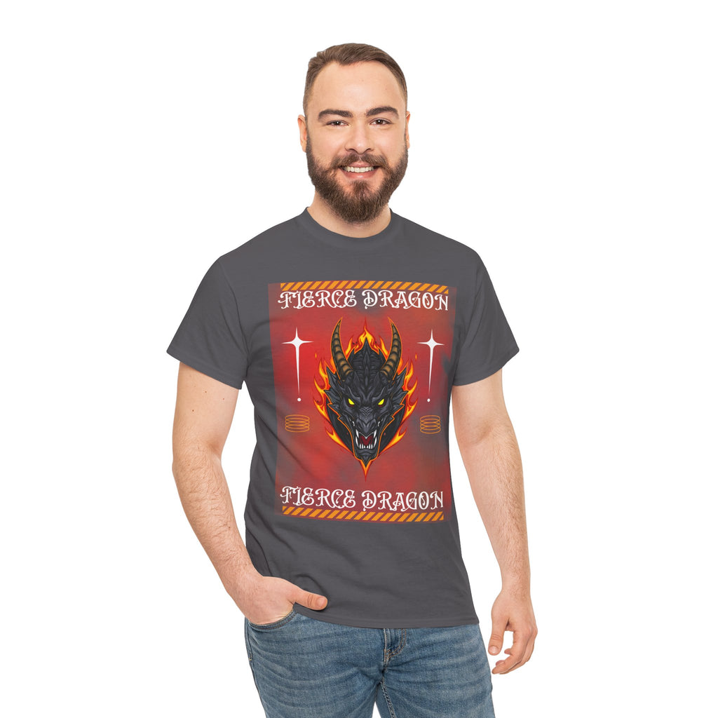 Fierce Dragon T-Shirt — Fiery Dragon Head Graphic Tee