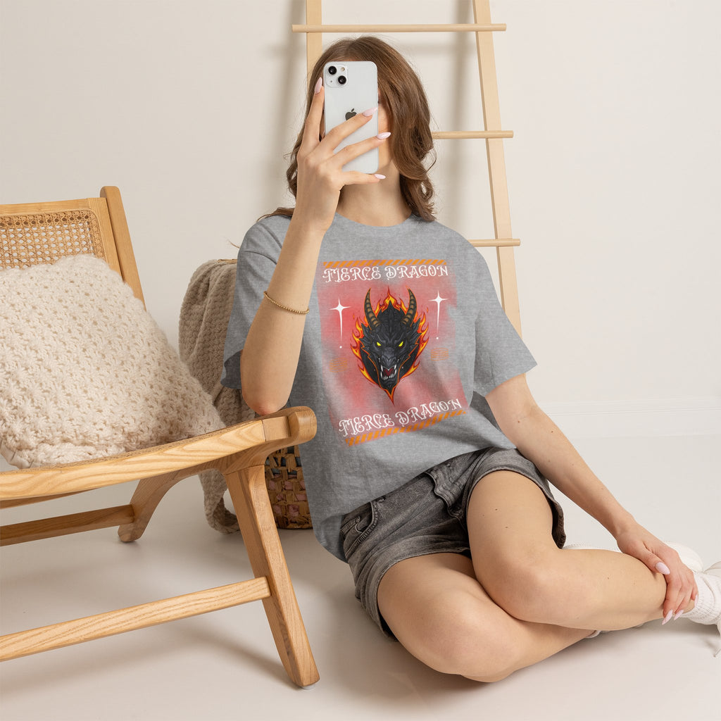 Fierce Dragon T-Shirt — Fiery Dragon Head Graphic Tee