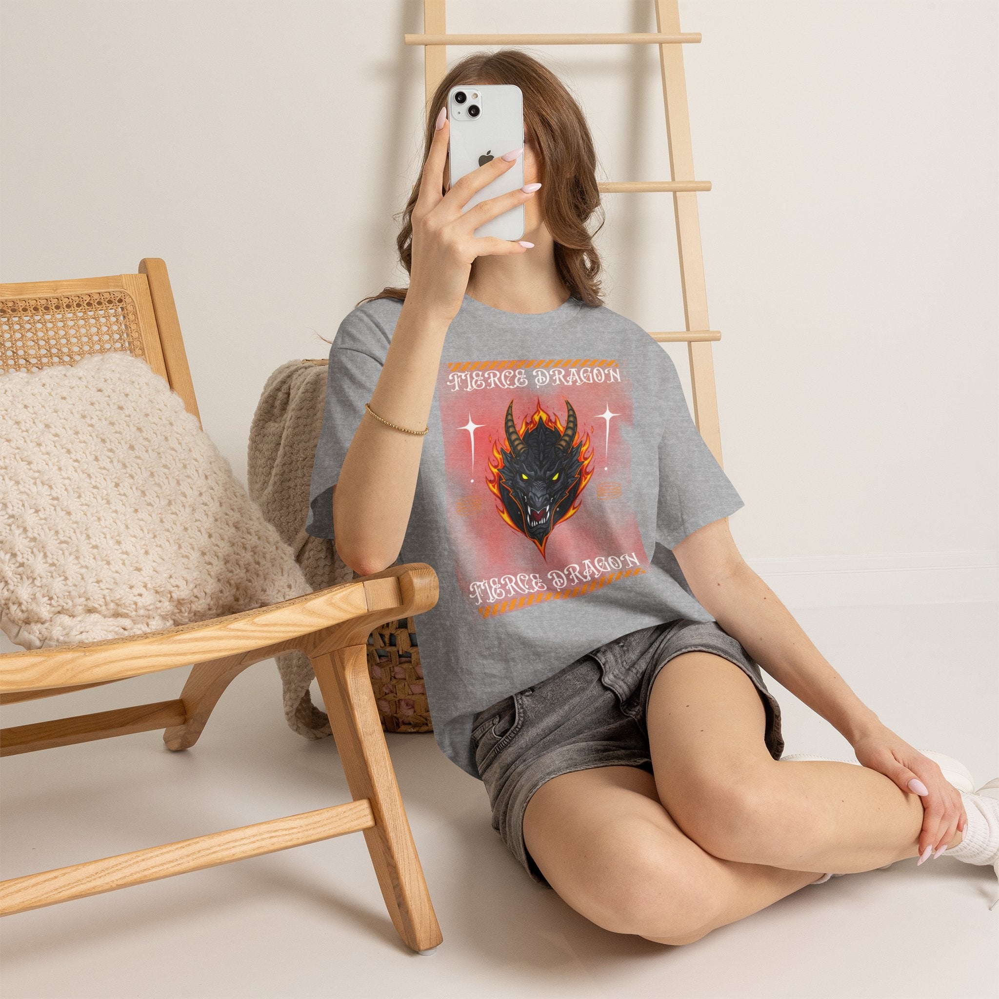 Fierce Dragon T-Shirt — Fiery Dragon Head Graphic Tee