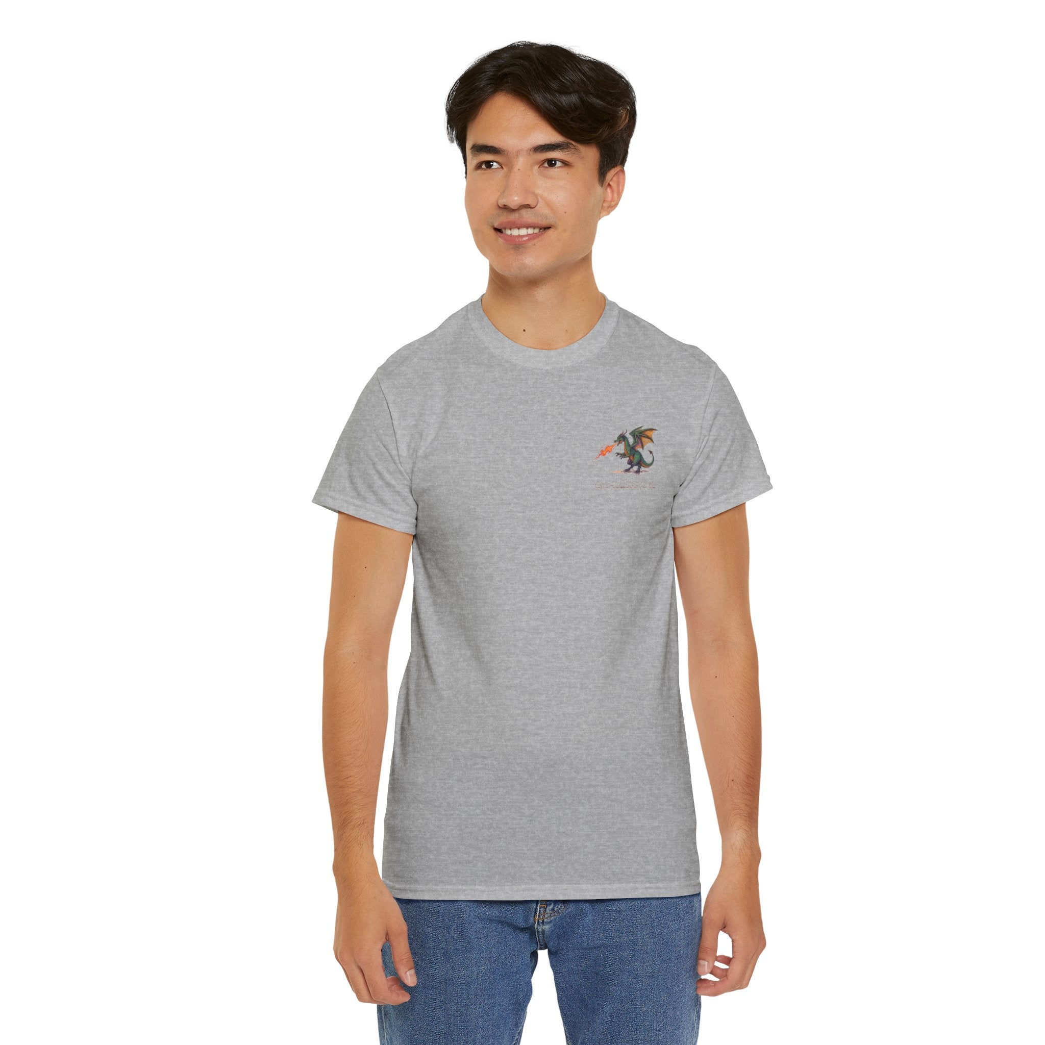 I'm All Fired Up Dragon T-Shirt — Front Chest + Large Back Graphic