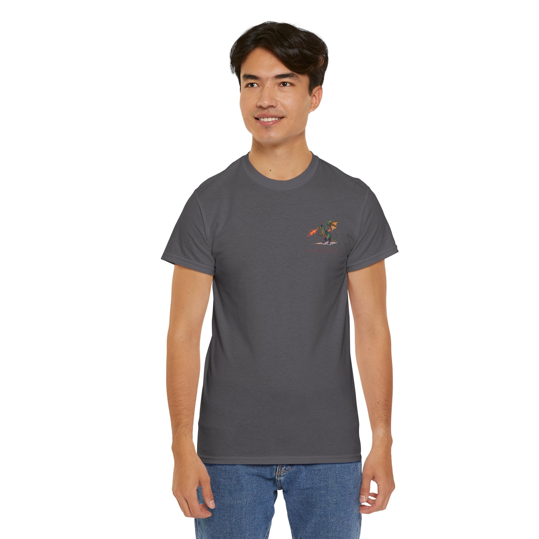 I'm All Fired Up Dragon T-Shirt — Front Chest + Large Back Graphic