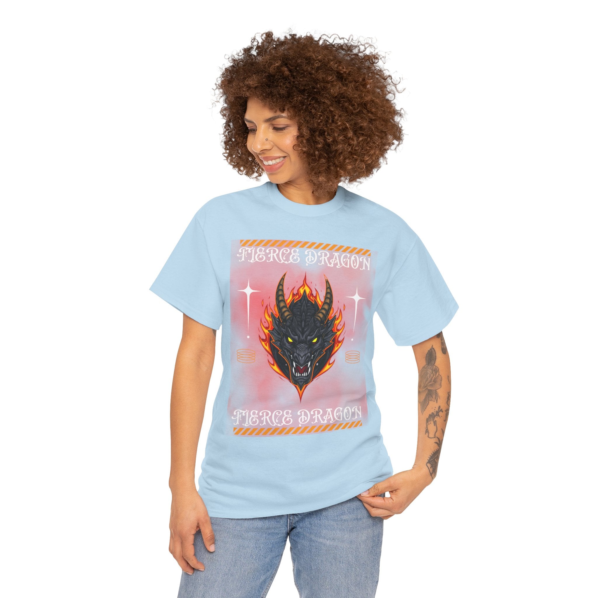 Fierce Dragon T-Shirt — Fiery Dragon Head Graphic Tee