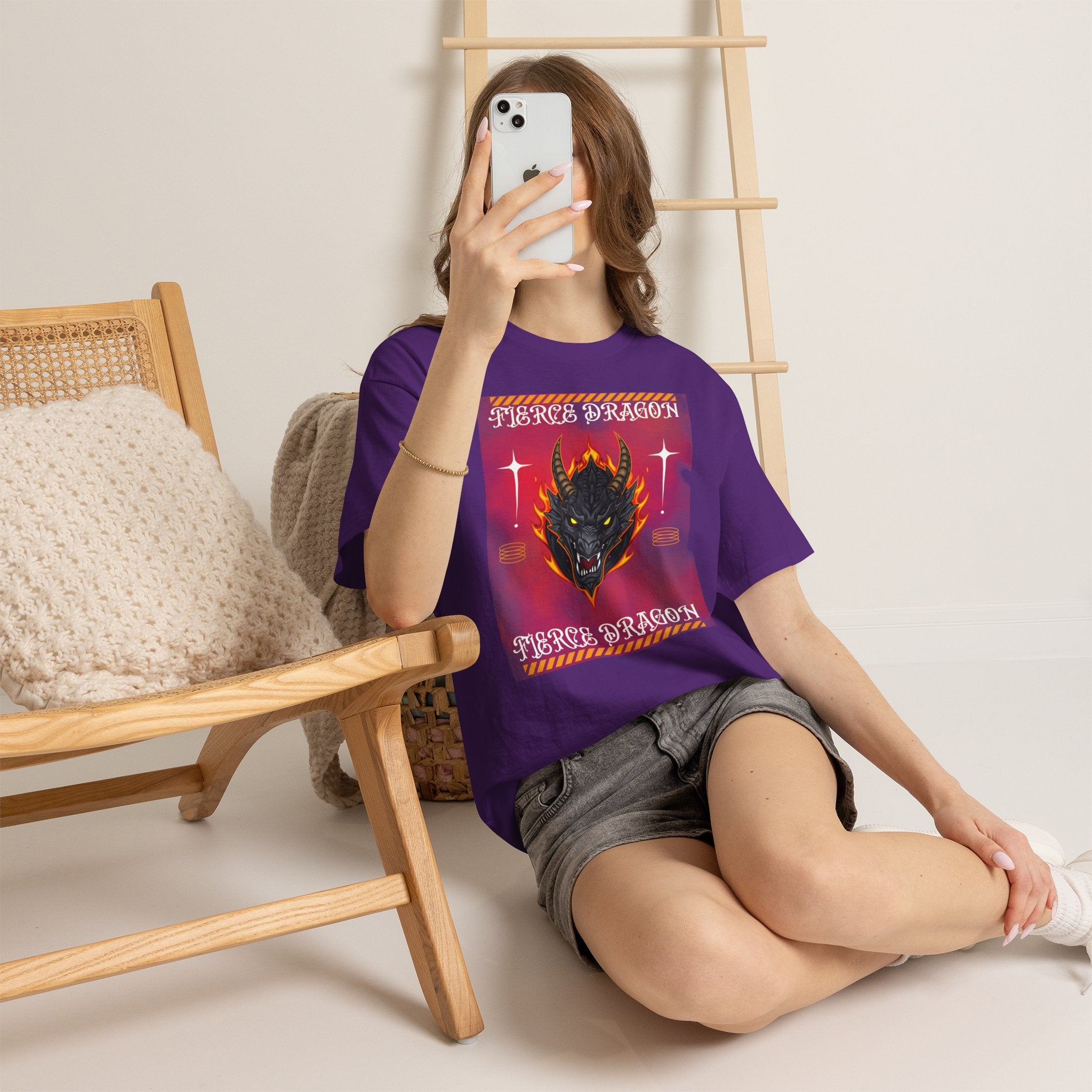 Fierce Dragon T-Shirt — Fiery Dragon Head Graphic Tee