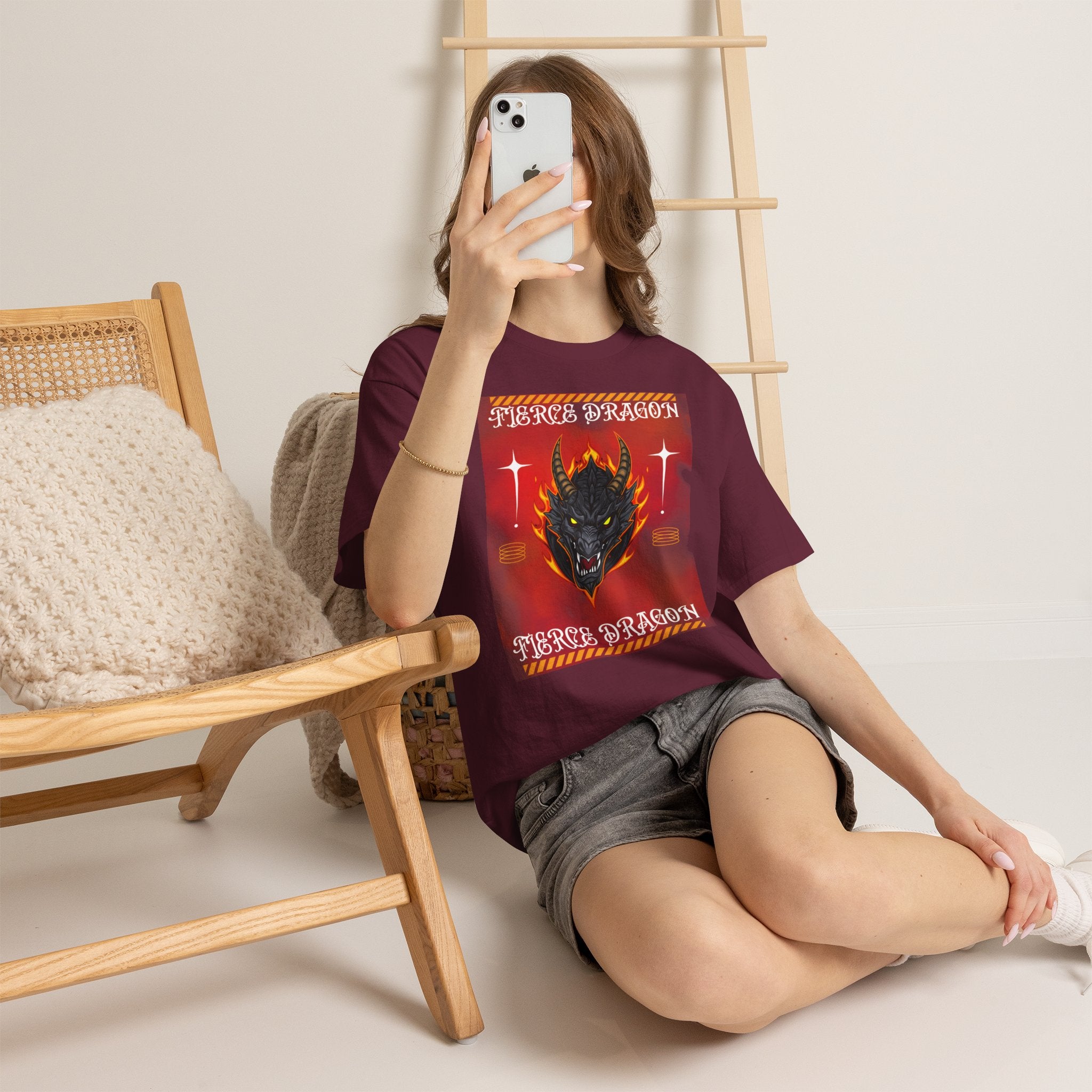 Fierce Dragon T-Shirt — Fiery Dragon Head Graphic Tee