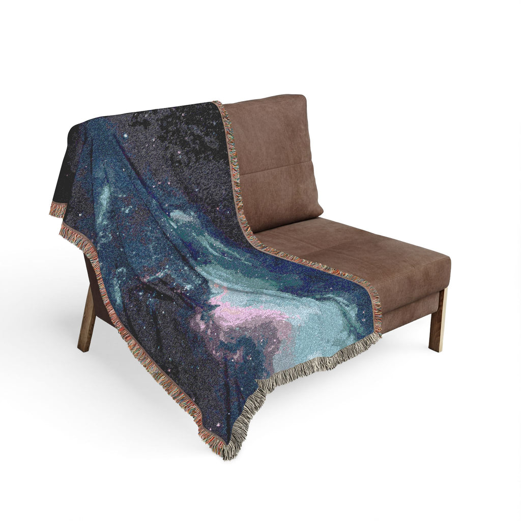 Cosmic Woven Blanket — Starry Galaxy Throw for Home & Gift