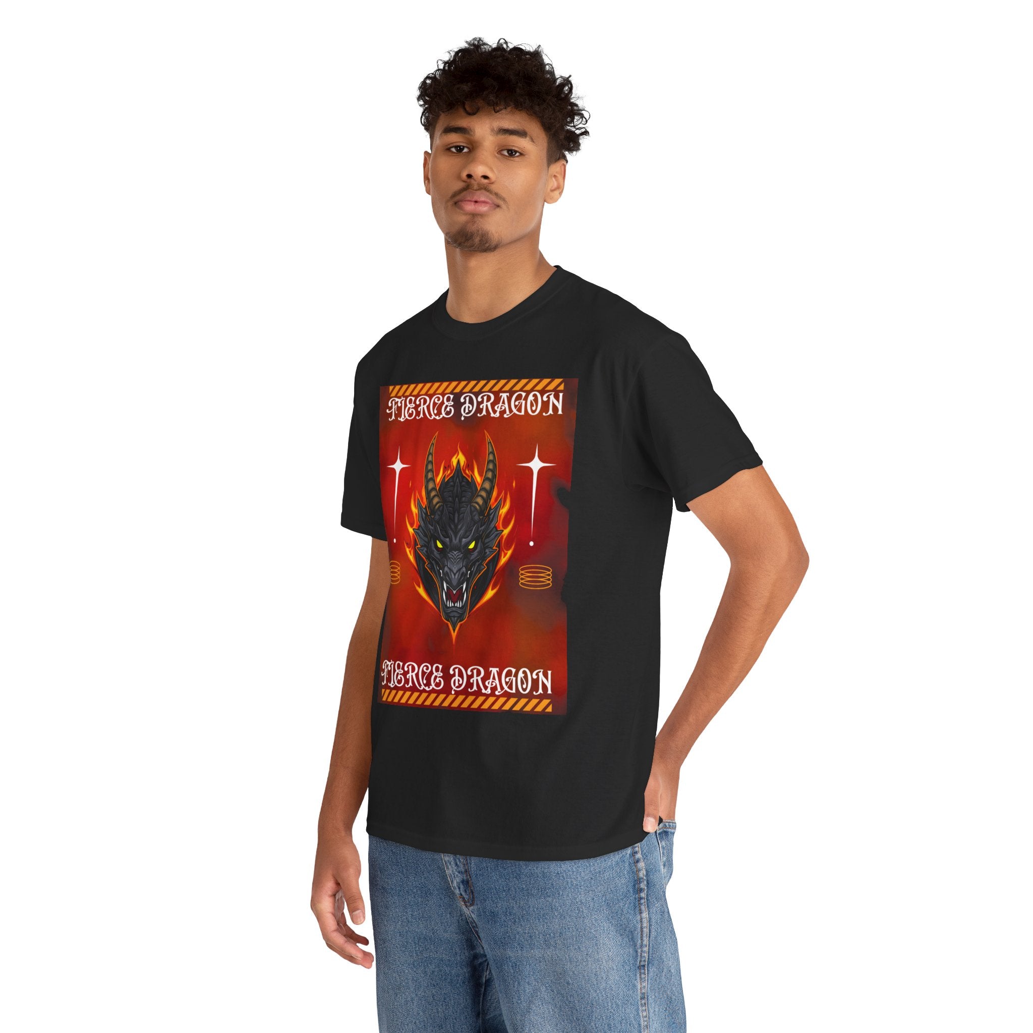 Fierce Dragon T-Shirt — Fiery Dragon Head Graphic Tee