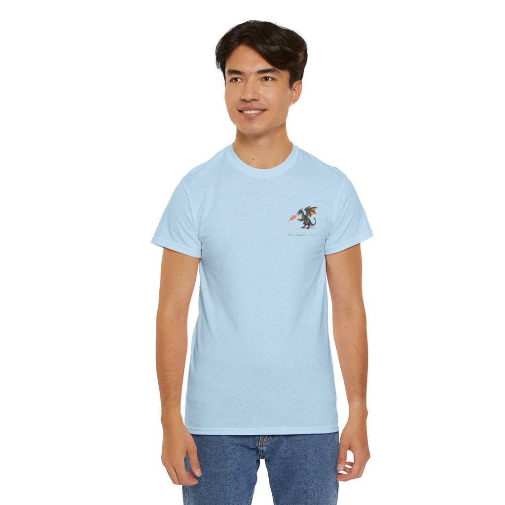 I'm All Fired Up Dragon T-Shirt — Front Chest + Large Back Graphic