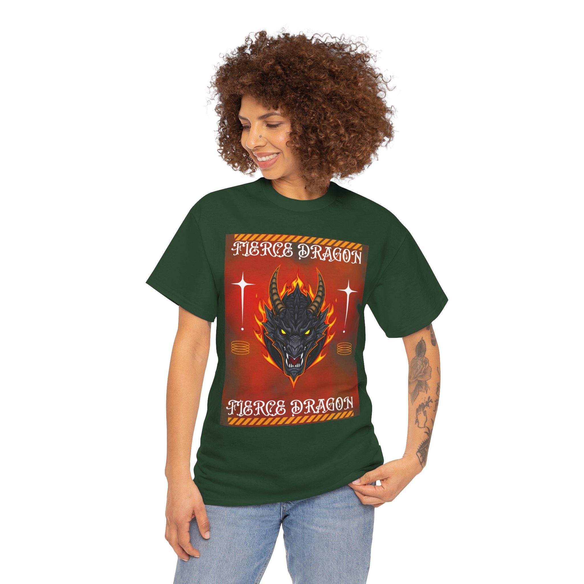 Fierce Dragon T-Shirt — Fiery Dragon Head Graphic Tee