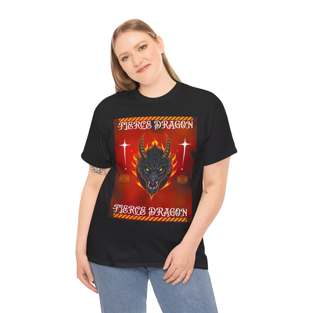 Fierce Dragon T-Shirt — Fiery Dragon Head Graphic Tee