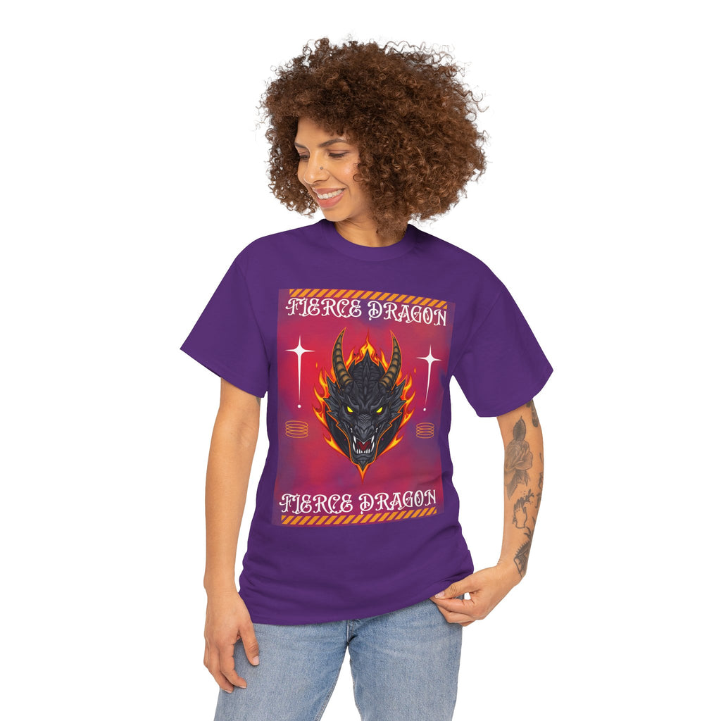 Fierce Dragon T-Shirt — Fiery Dragon Head Graphic Tee