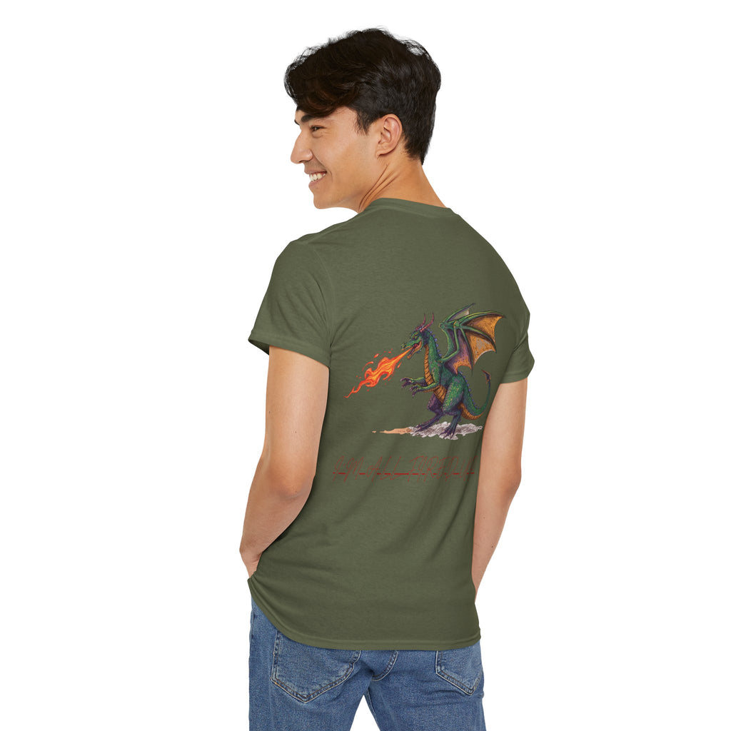 I'm All Fired Up Dragon T-Shirt — Front Chest + Large Back Graphic