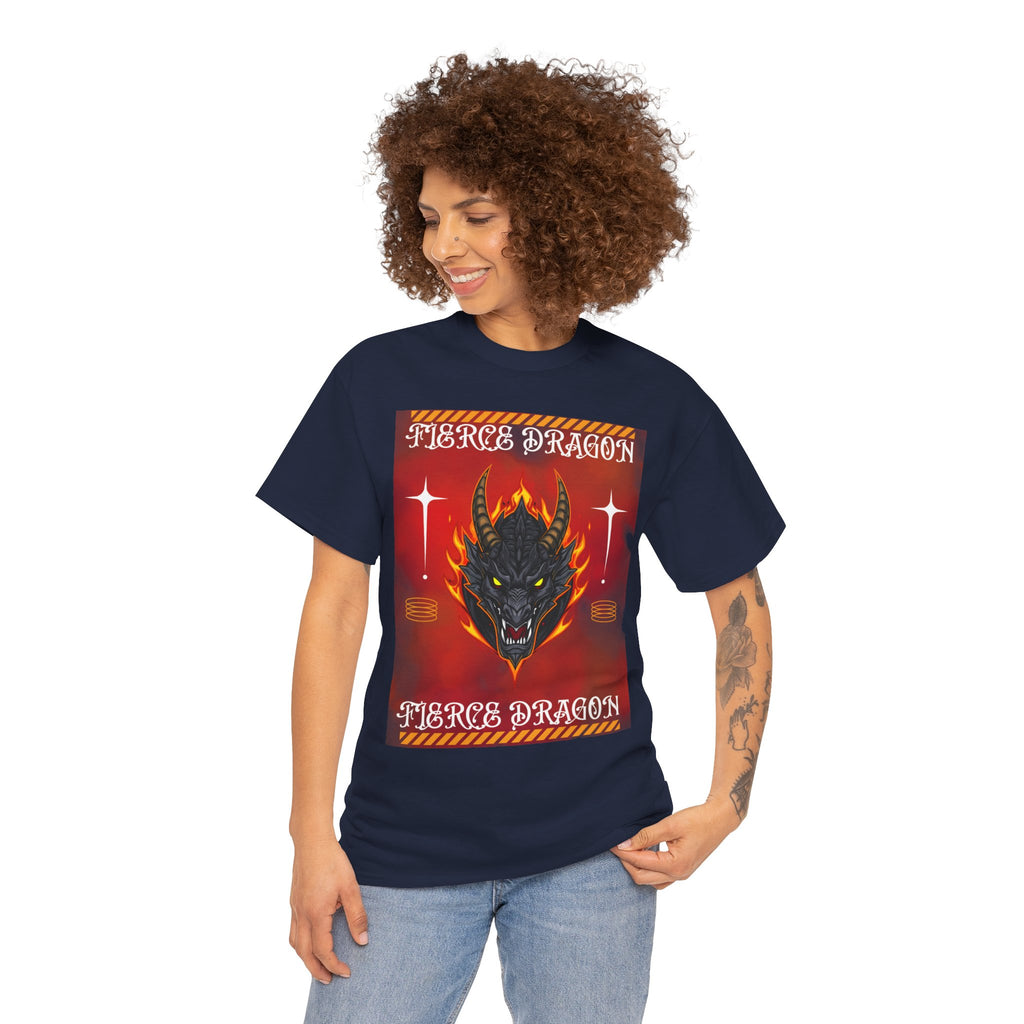 Fierce Dragon T-Shirt — Fiery Dragon Head Graphic Tee