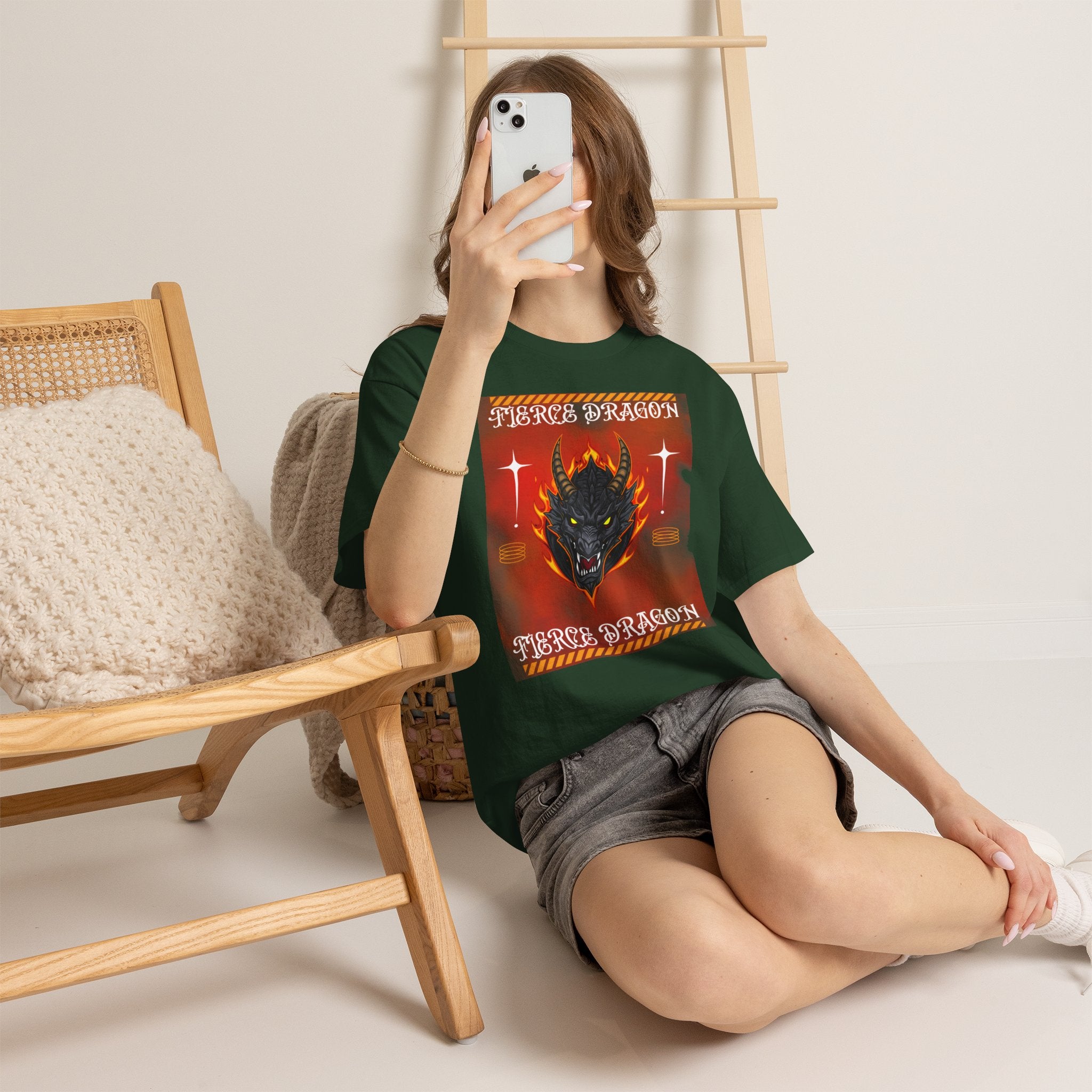 Fierce Dragon T-Shirt — Fiery Dragon Head Graphic Tee