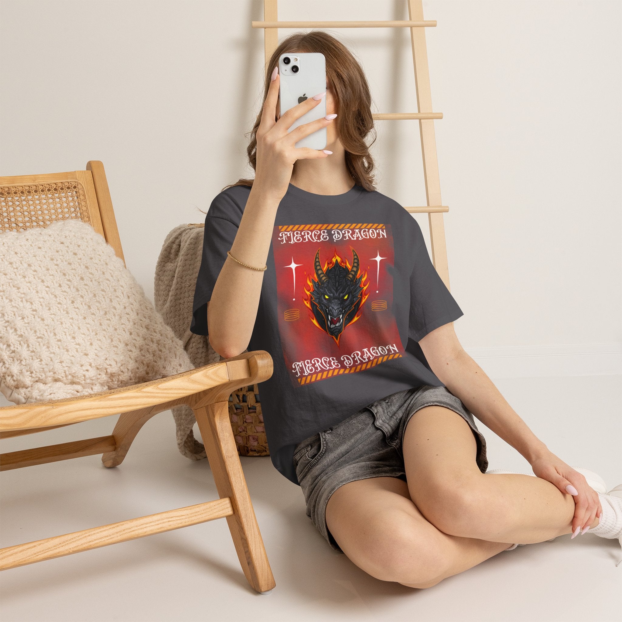 Fierce Dragon T-Shirt — Fiery Dragon Head Graphic Tee