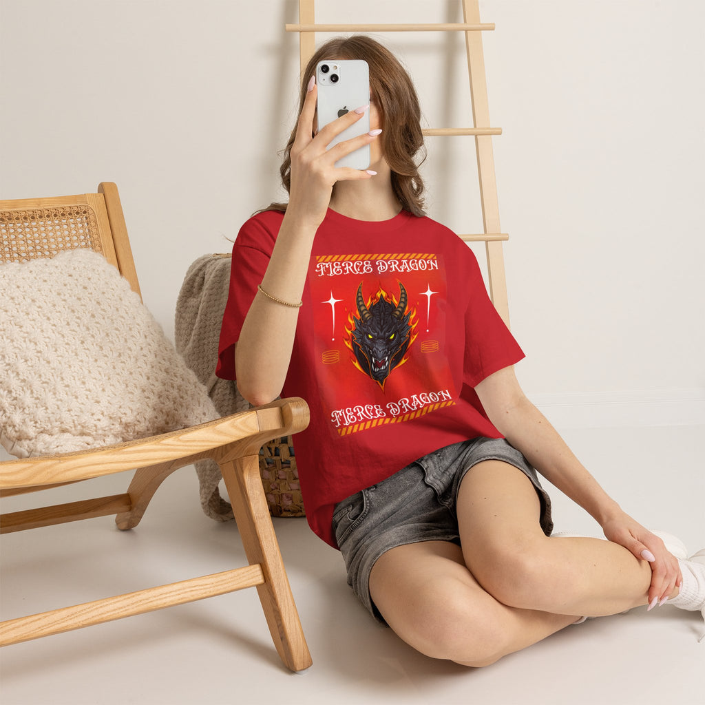 Fierce Dragon T-Shirt — Fiery Dragon Head Graphic Tee