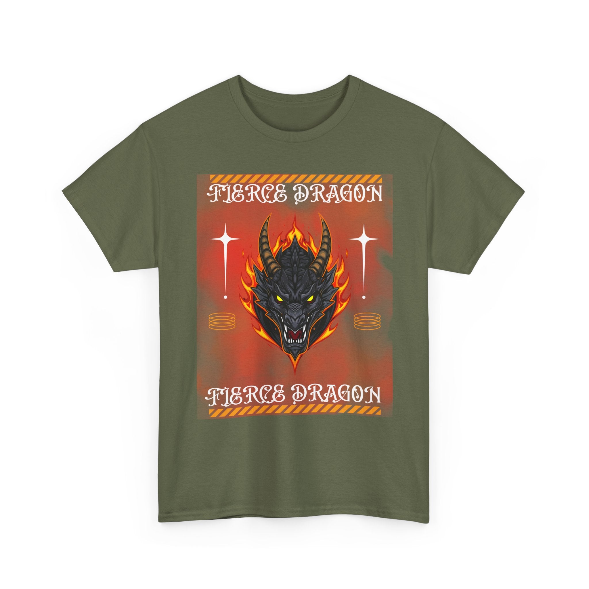 Fierce Dragon T-Shirt — Fiery Dragon Head Graphic Tee