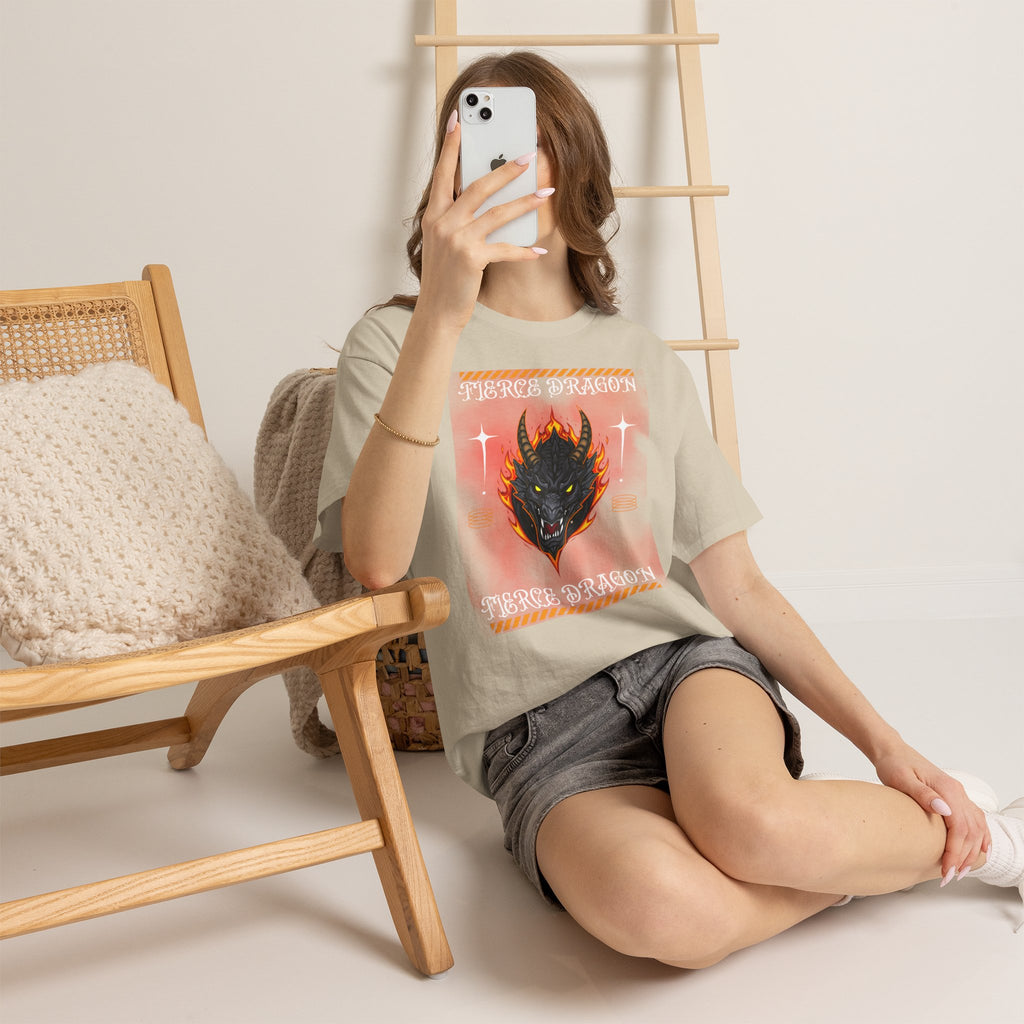 Fierce Dragon T-Shirt — Fiery Dragon Head Graphic Tee