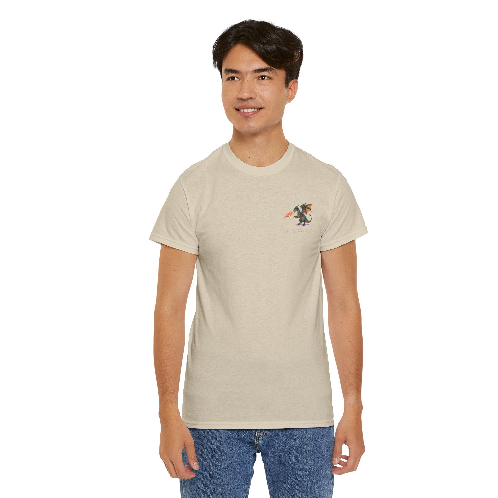 I'm All Fired Up Dragon T-Shirt — Front Chest + Large Back Graphic