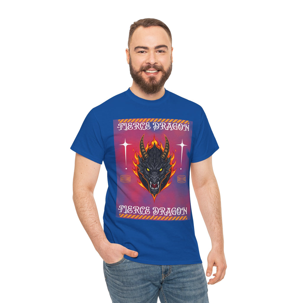 Fierce Dragon T-Shirt — Fiery Dragon Head Graphic Tee