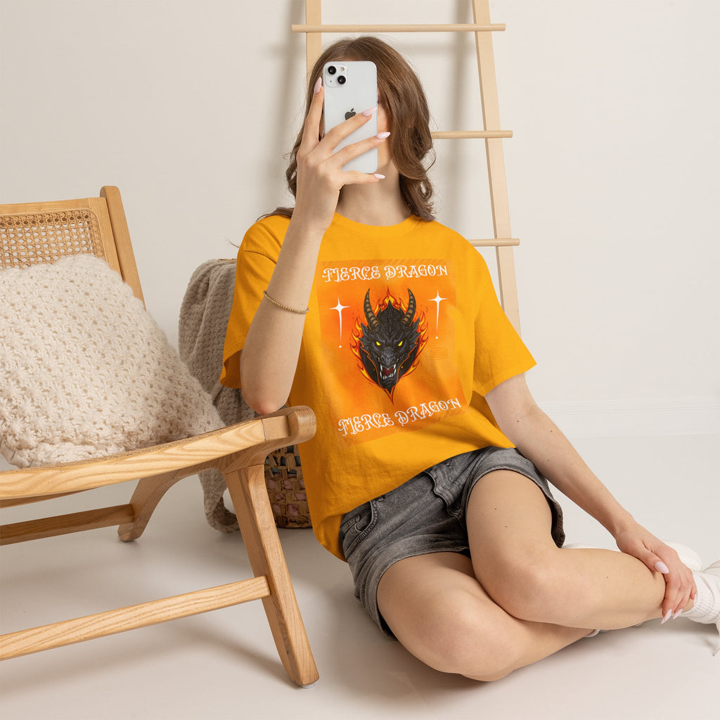 Fierce Dragon T-Shirt — Fiery Dragon Head Graphic Tee