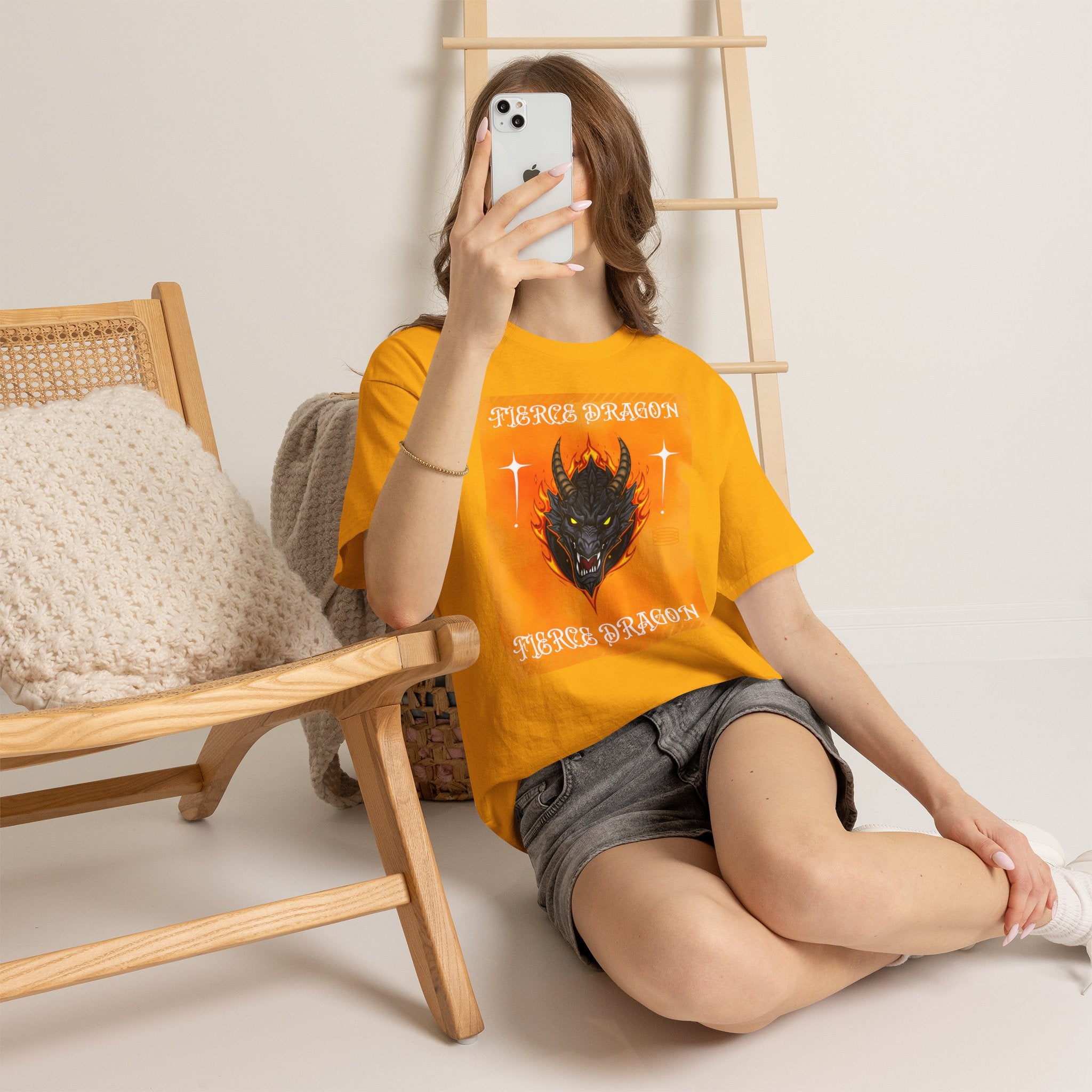 Fierce Dragon T-Shirt — Fiery Dragon Head Graphic Tee