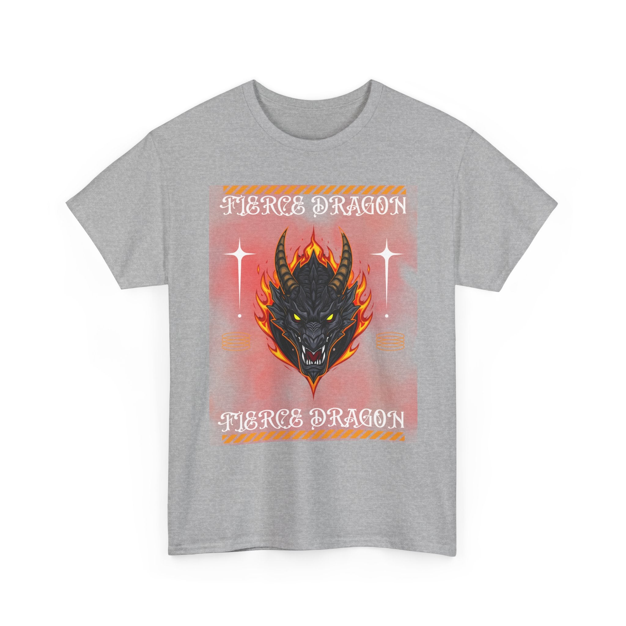 Fierce Dragon T-Shirt — Fiery Dragon Head Graphic Tee