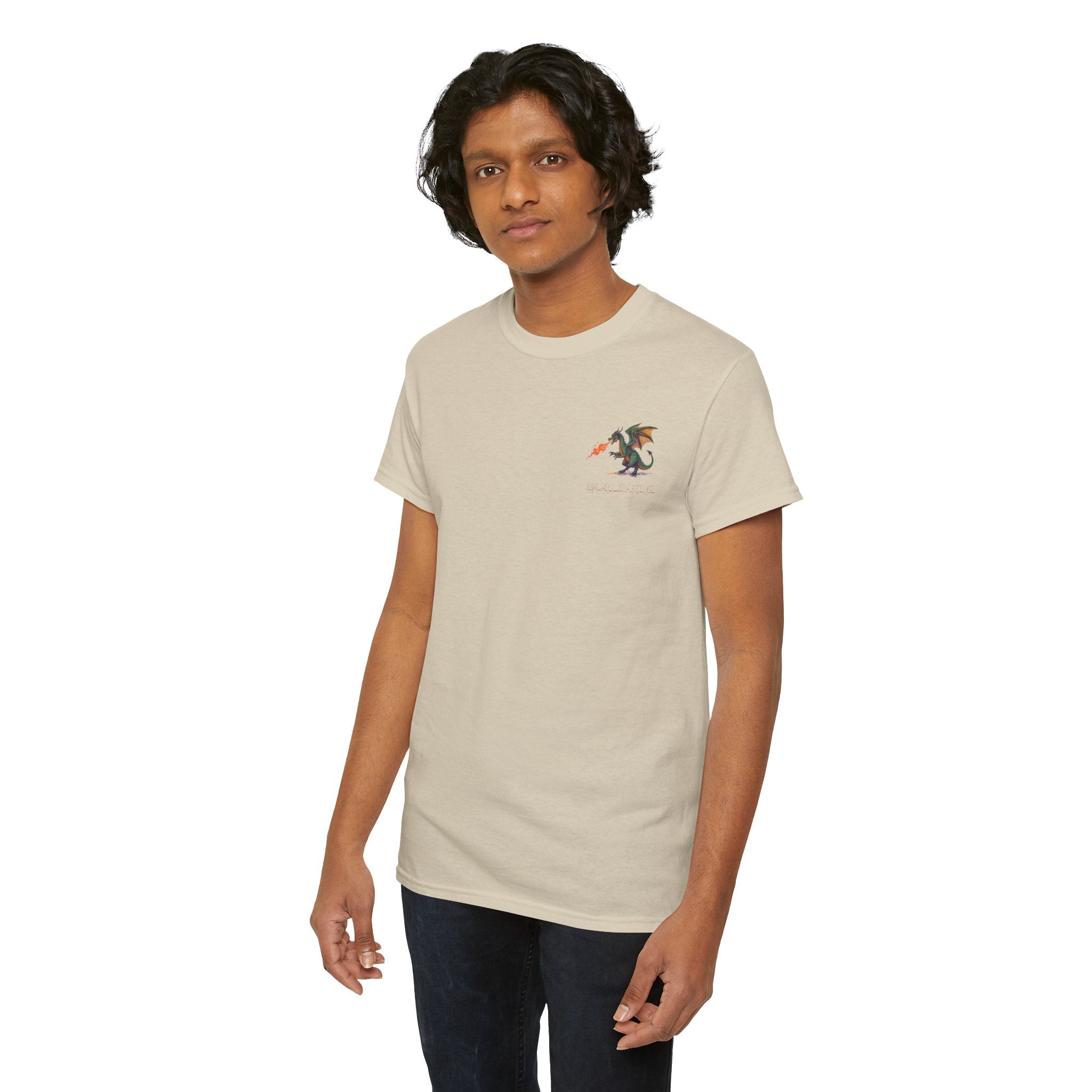 I'm All Fired Up Dragon T-Shirt — Front Chest + Large Back Graphic