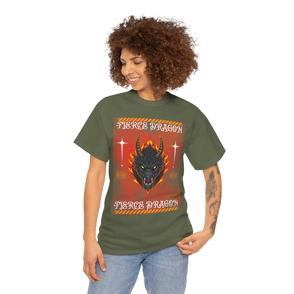 Fierce Dragon T-Shirt — Fiery Dragon Head Graphic Tee