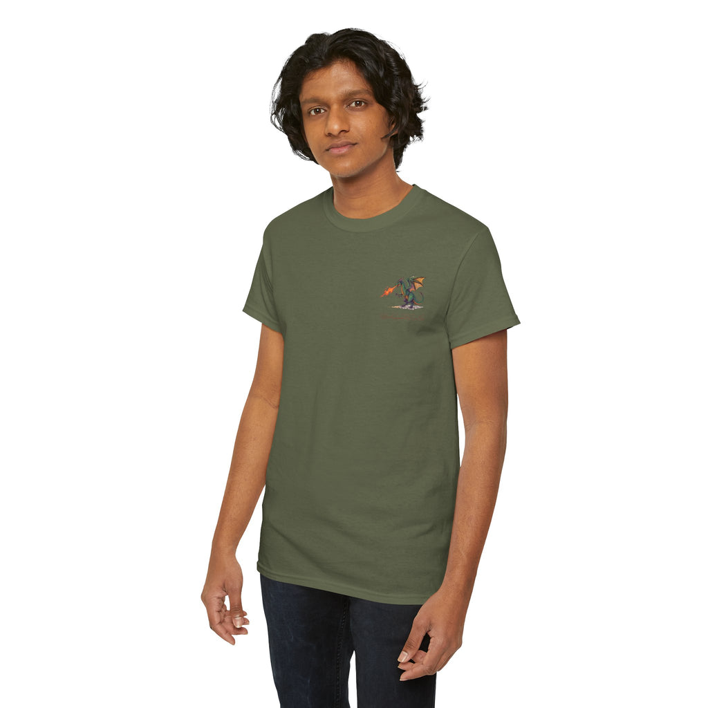 I'm All Fired Up Dragon T-Shirt — Front Chest + Large Back Graphic