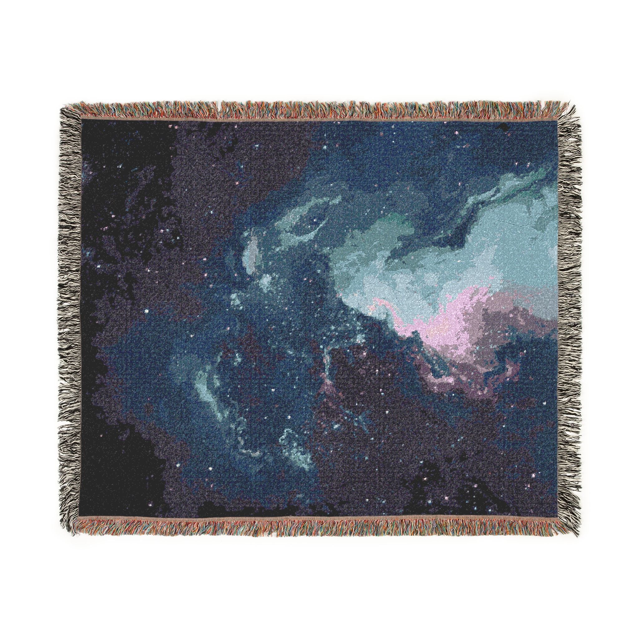 Cosmic Woven Blanket — Starry Galaxy Throw for Home & Gift