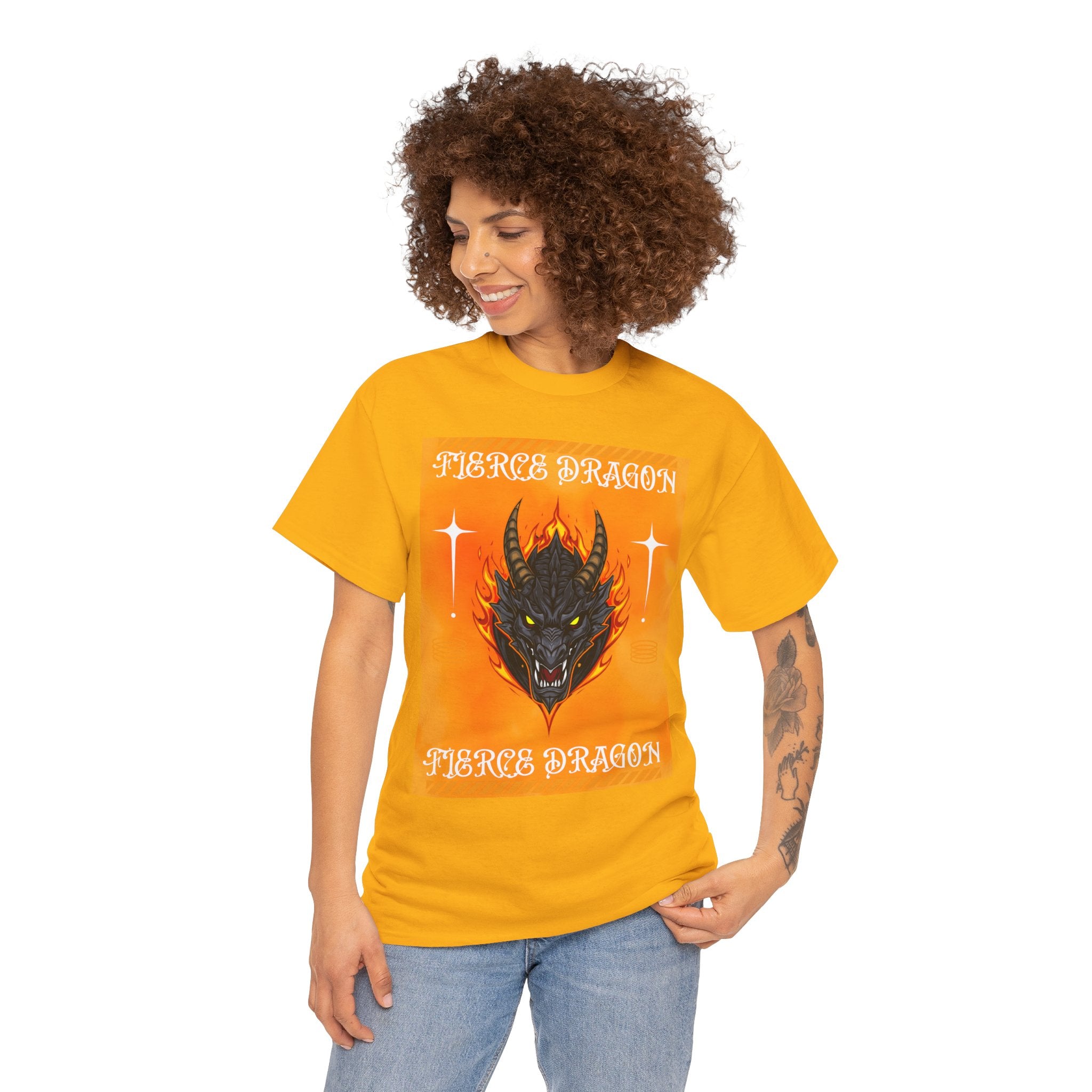 Fierce Dragon T-Shirt — Fiery Dragon Head Graphic Tee