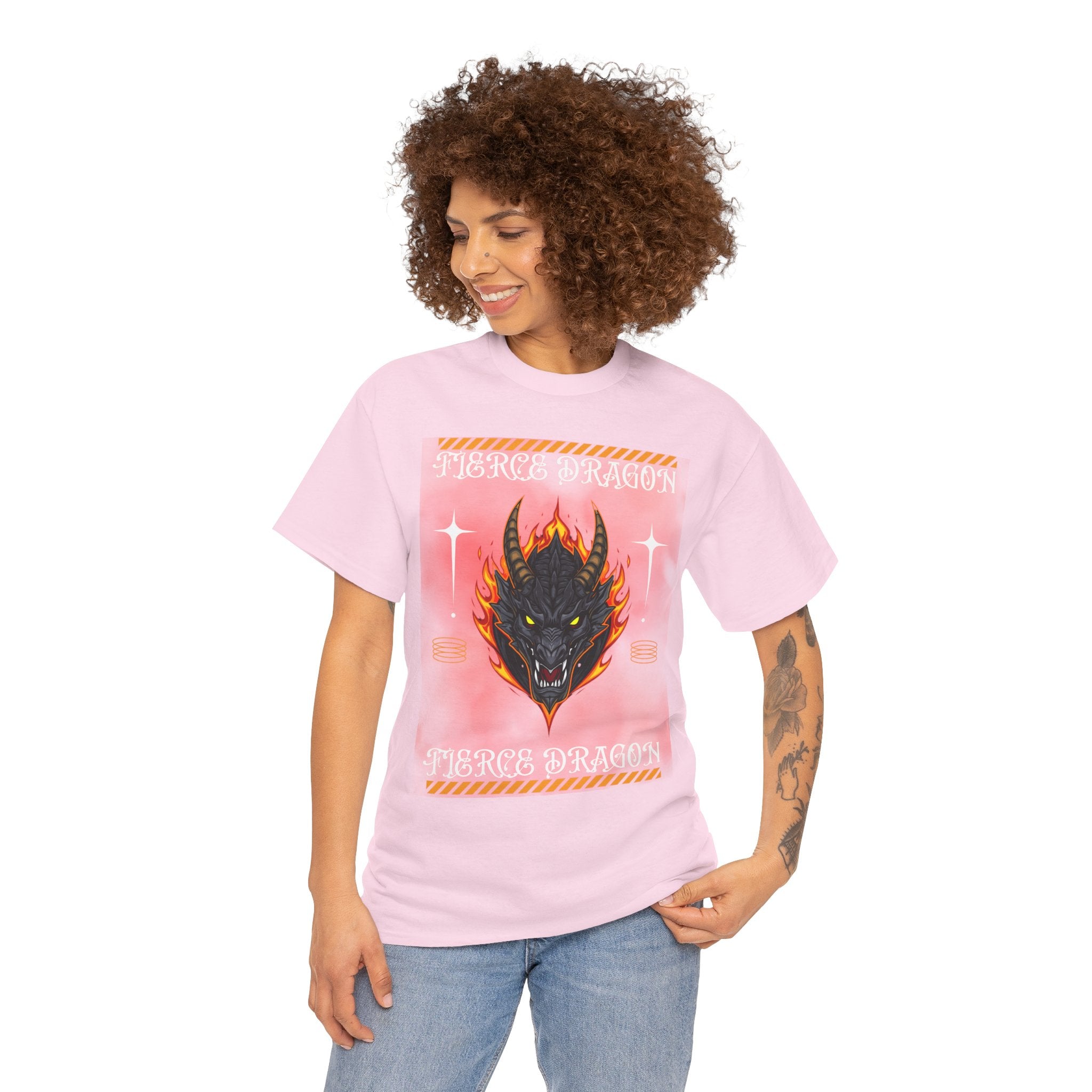 Fierce Dragon T-Shirt — Fiery Dragon Head Graphic Tee
