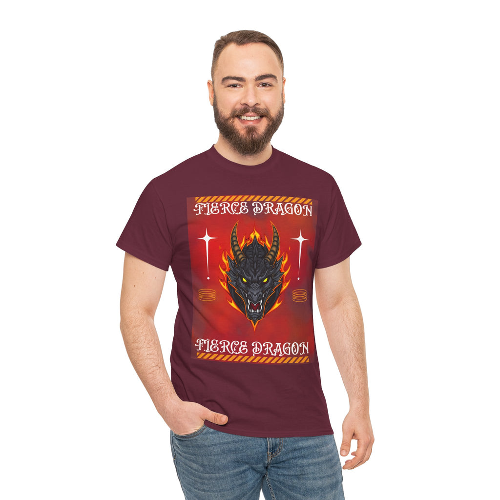 Fierce Dragon T-Shirt — Fiery Dragon Head Graphic Tee