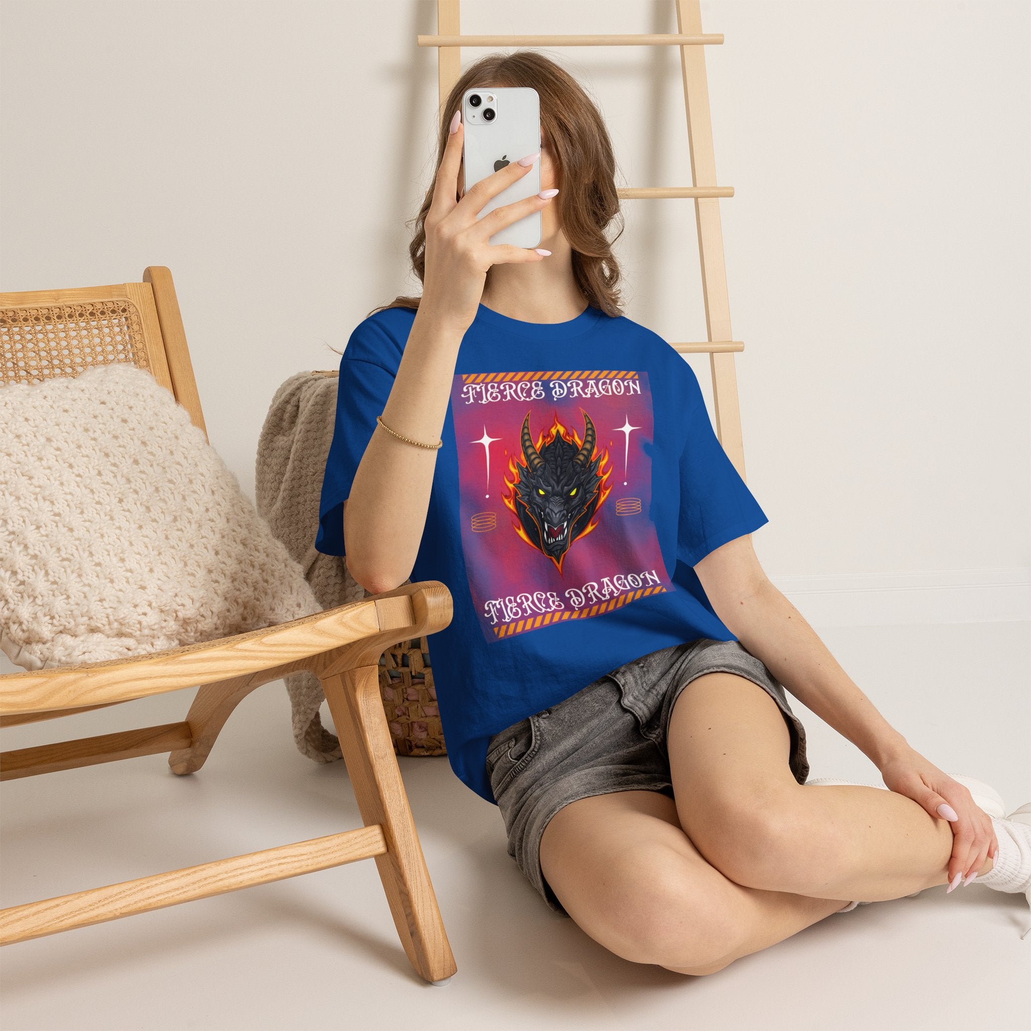 Fierce Dragon T-Shirt — Fiery Dragon Head Graphic Tee