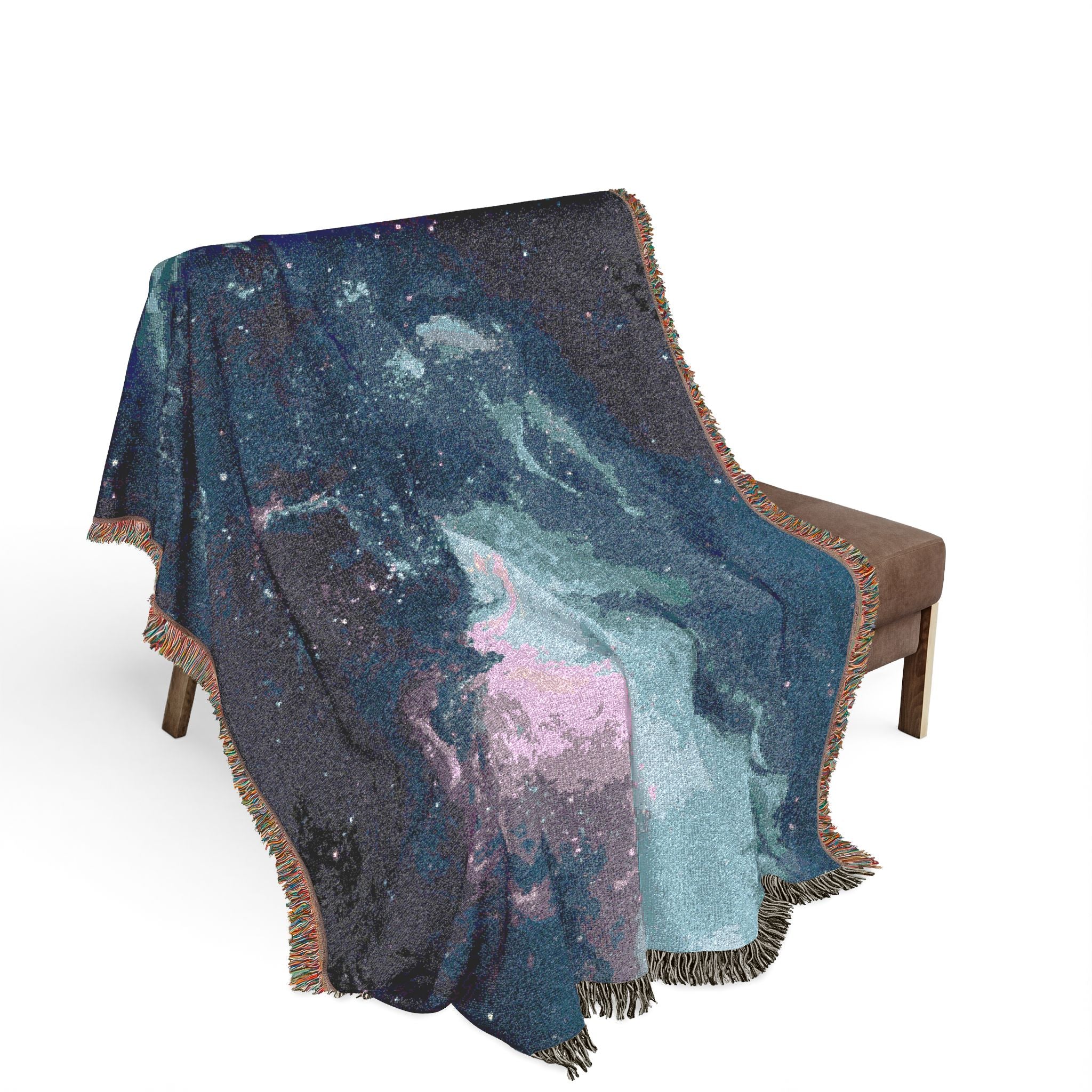Cosmic Woven Blanket — Starry Galaxy Throw for Home & Gift