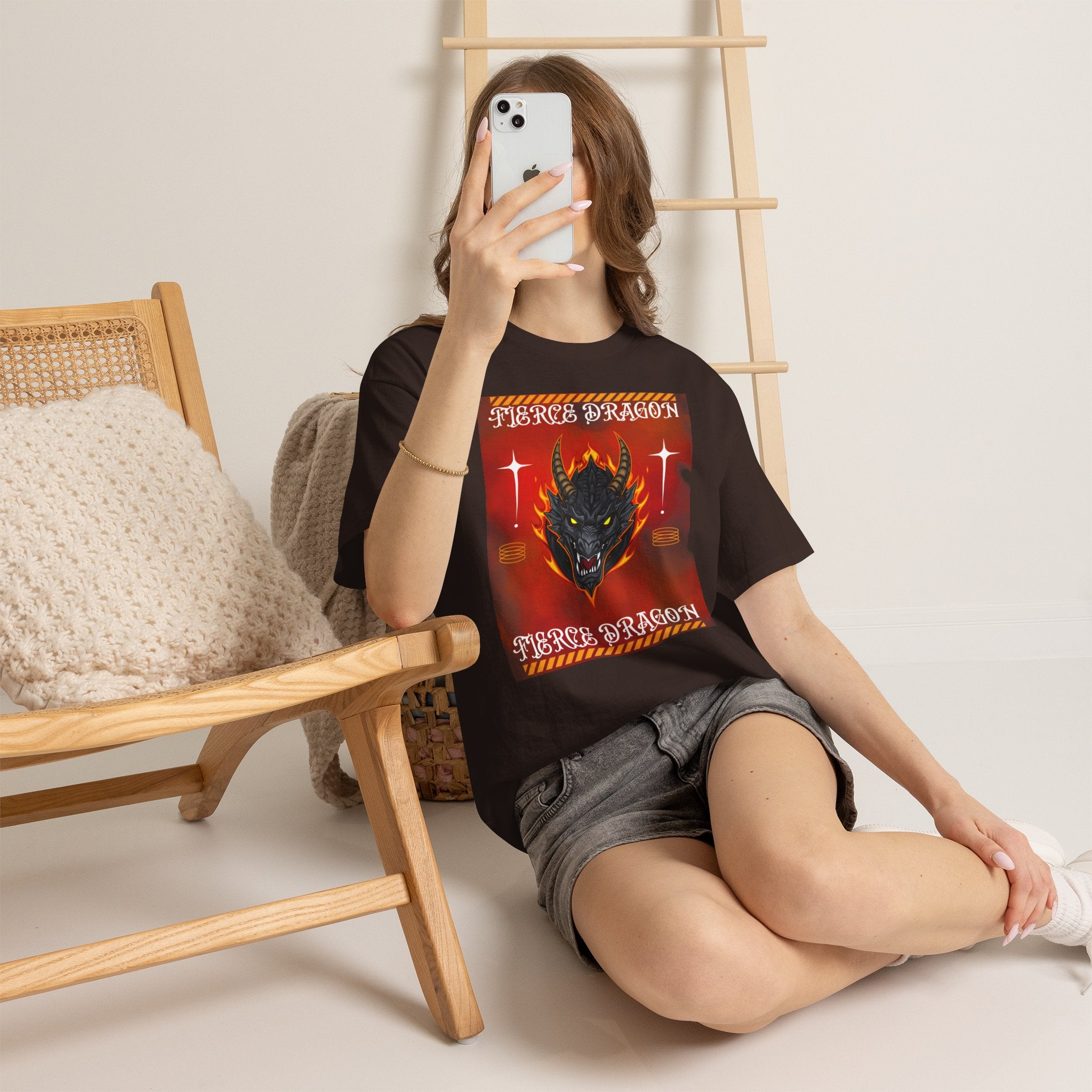 Fierce Dragon T-Shirt — Fiery Dragon Head Graphic Tee