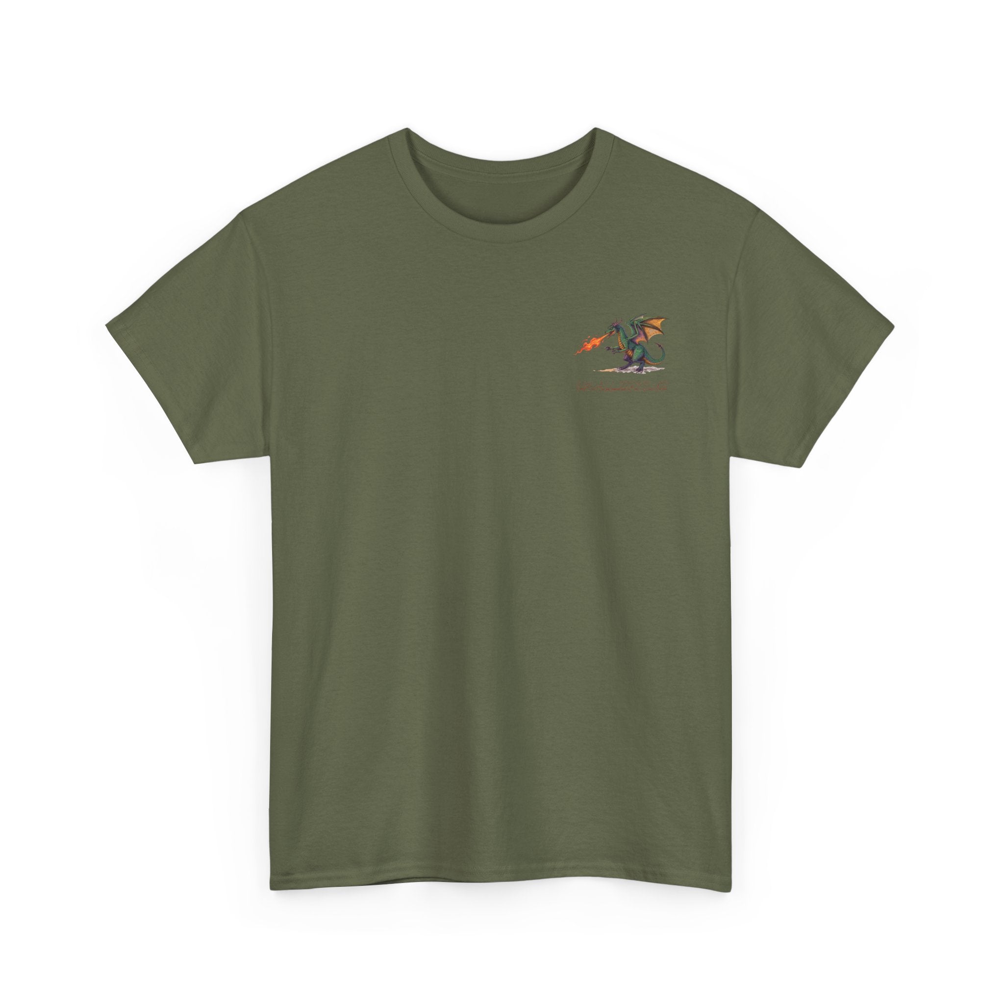 I'm All Fired Up Dragon T-Shirt — Front Chest + Large Back Graphic