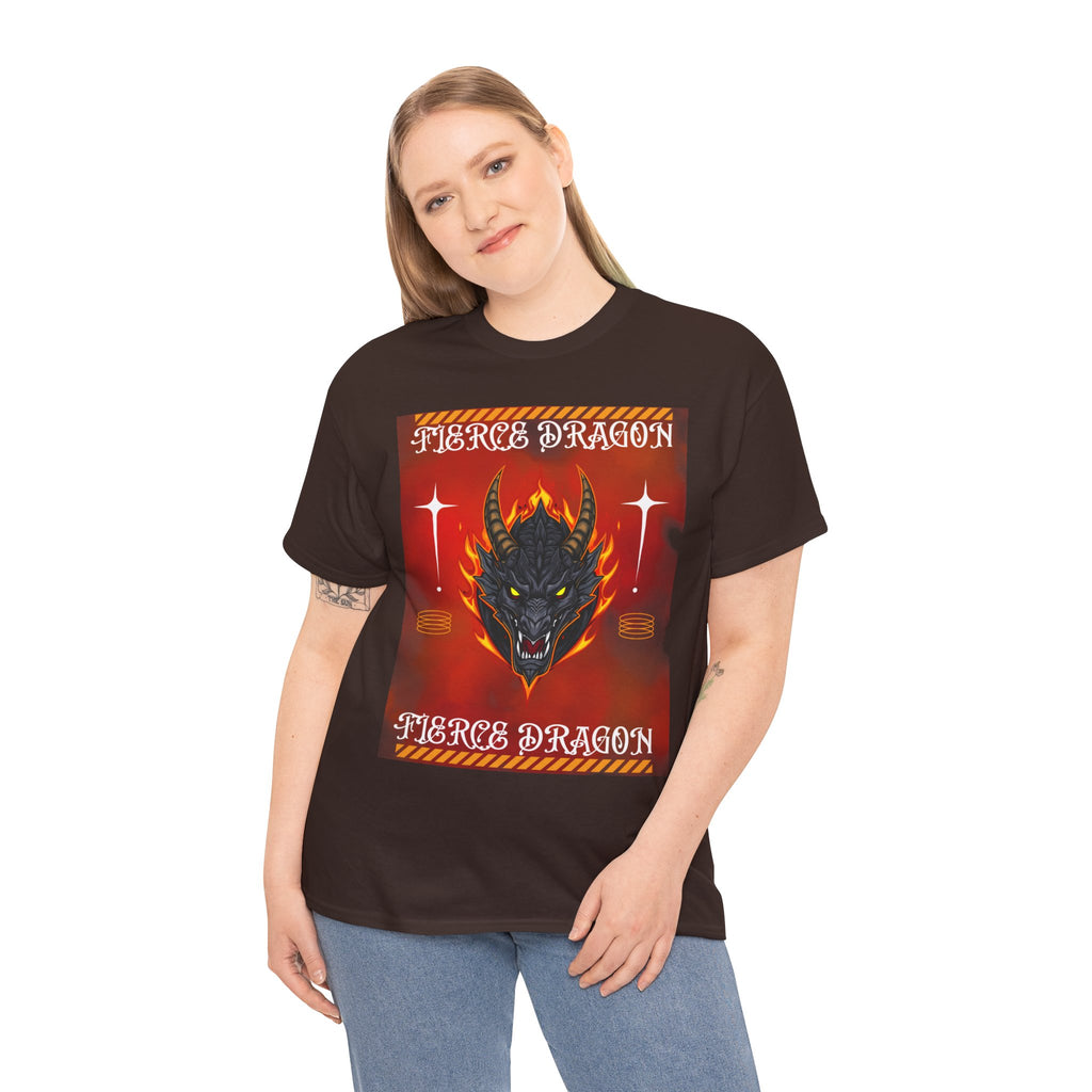 Fierce Dragon T-Shirt — Fiery Dragon Head Graphic Tee