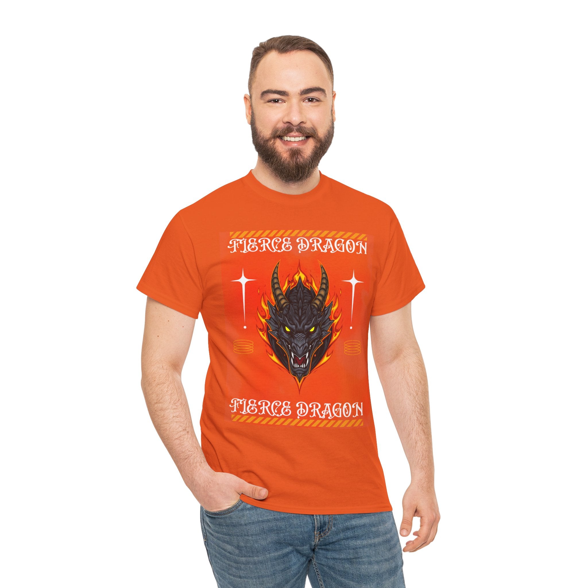 Fierce Dragon T-Shirt — Fiery Dragon Head Graphic Tee