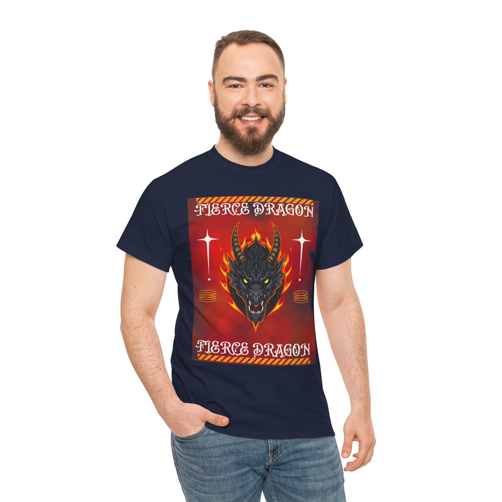 Fierce Dragon T-Shirt — Fiery Dragon Head Graphic Tee