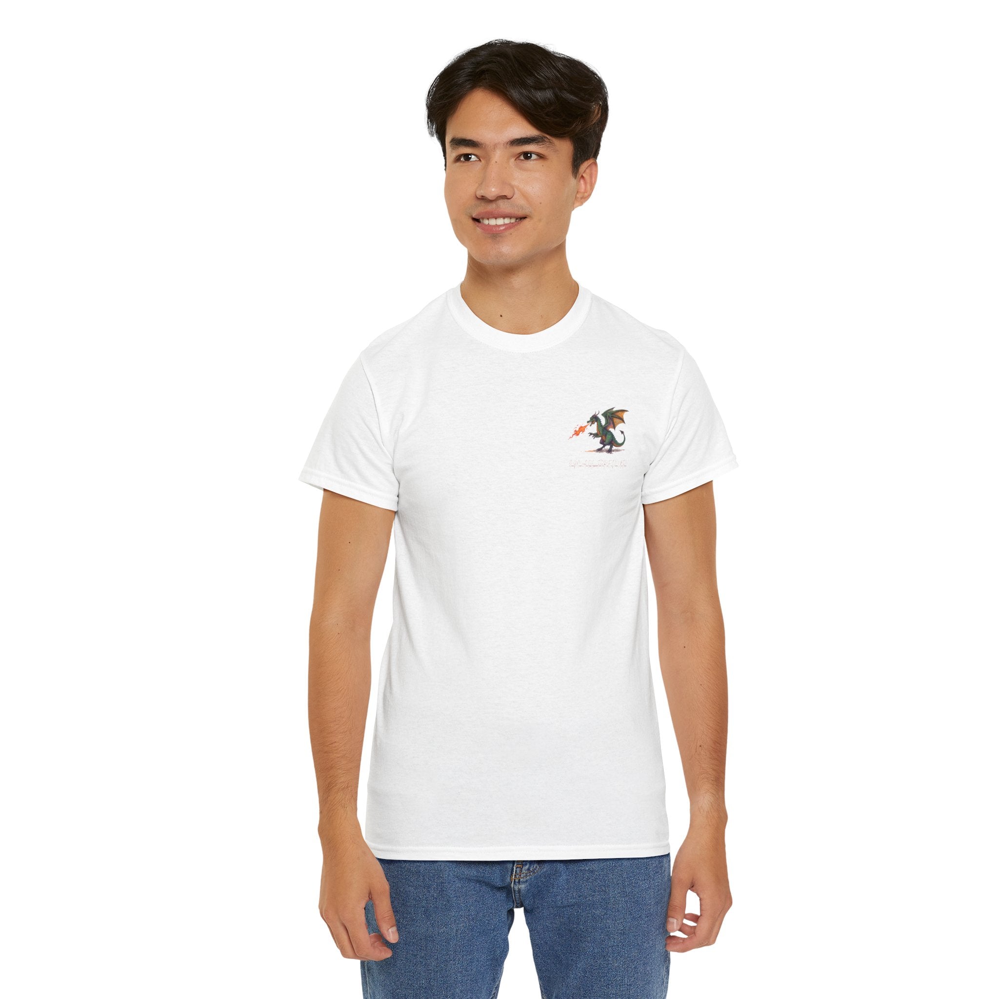 I'm All Fired Up Dragon T-Shirt — Front Chest + Large Back Graphic