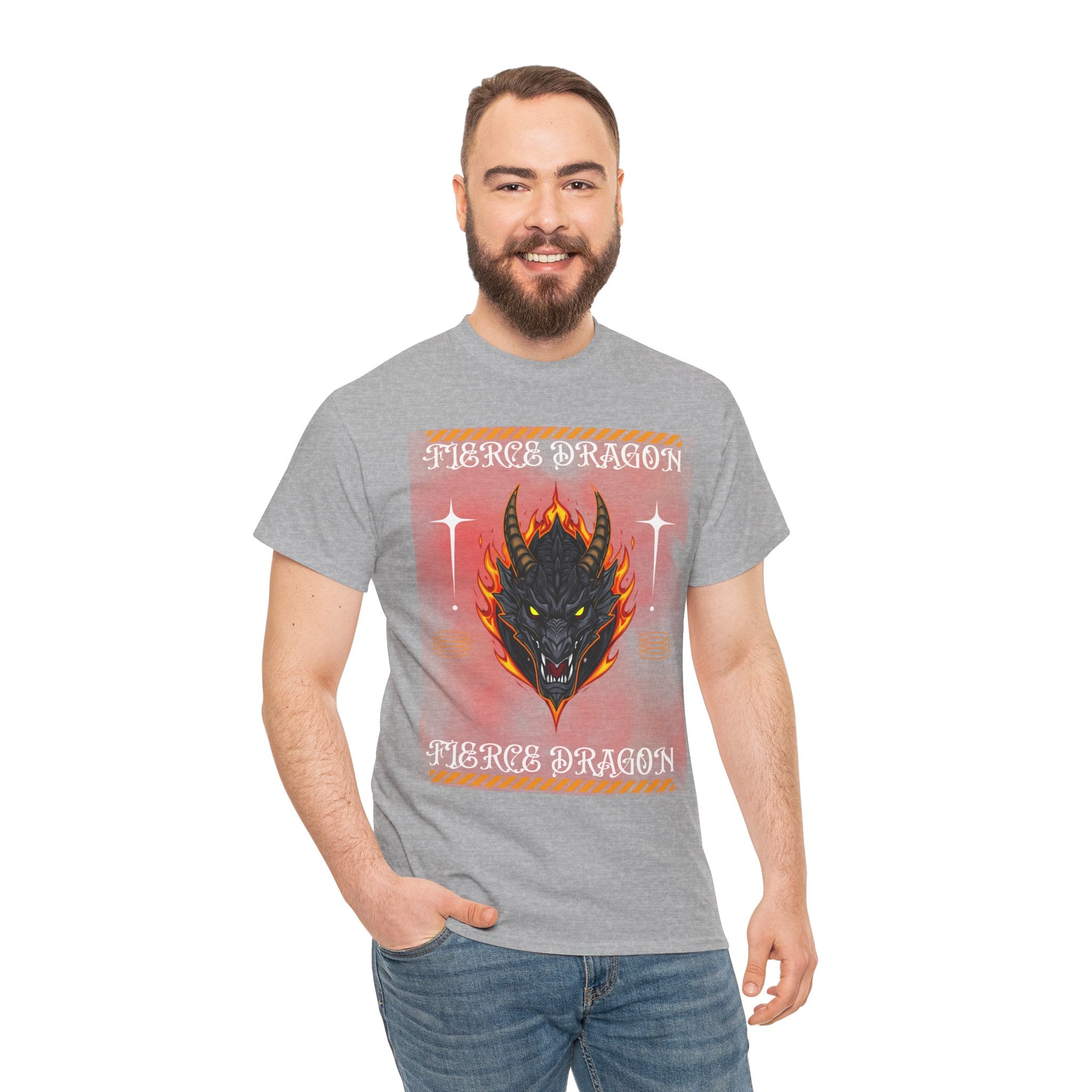 Fierce Dragon T-Shirt — Fiery Dragon Head Graphic Tee