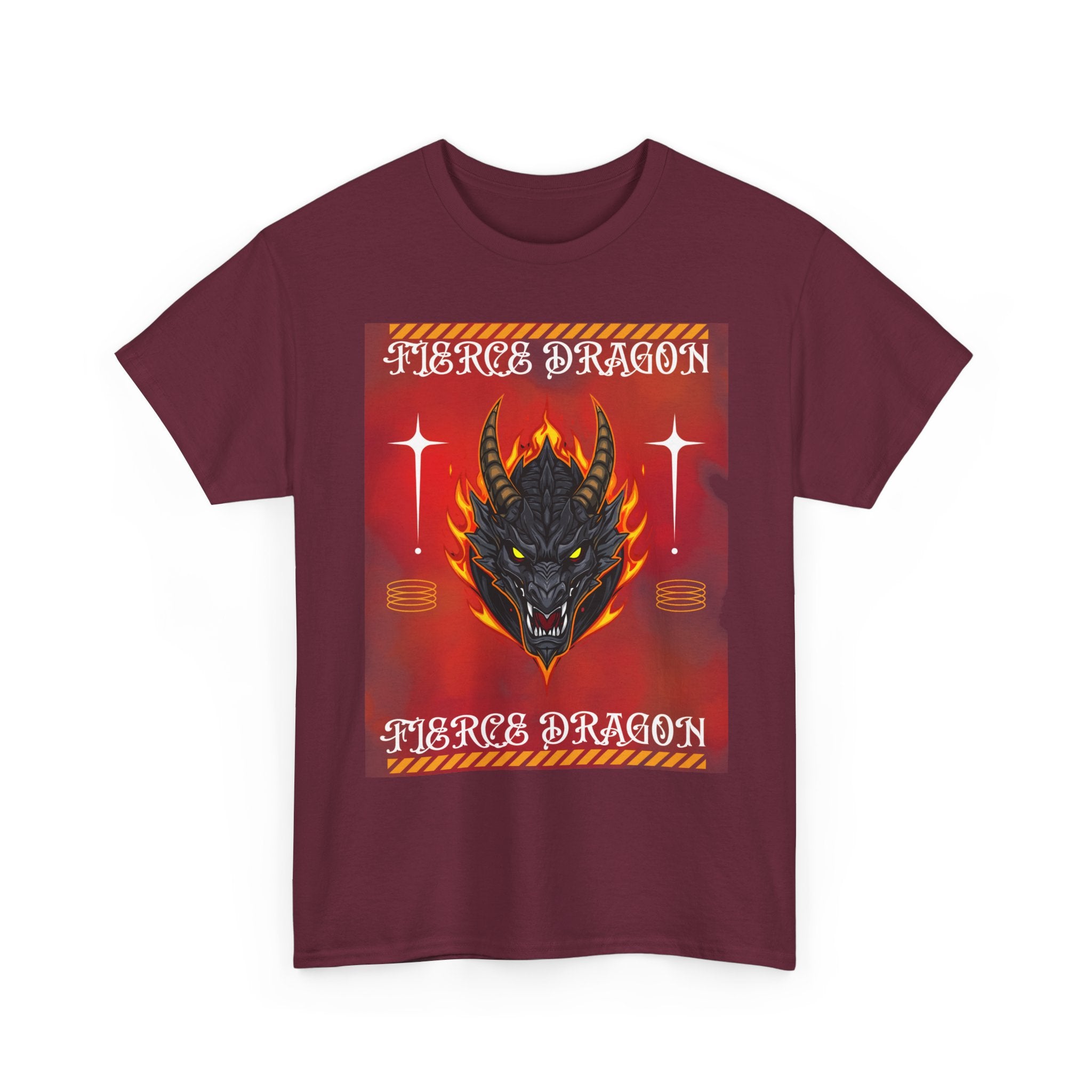 Fierce Dragon T-Shirt — Fiery Dragon Head Graphic Tee