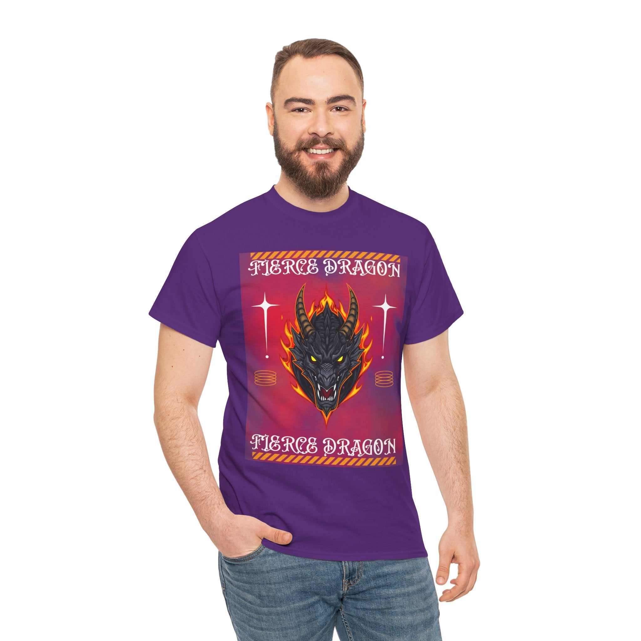 Fierce Dragon T-Shirt — Fiery Dragon Head Graphic Tee