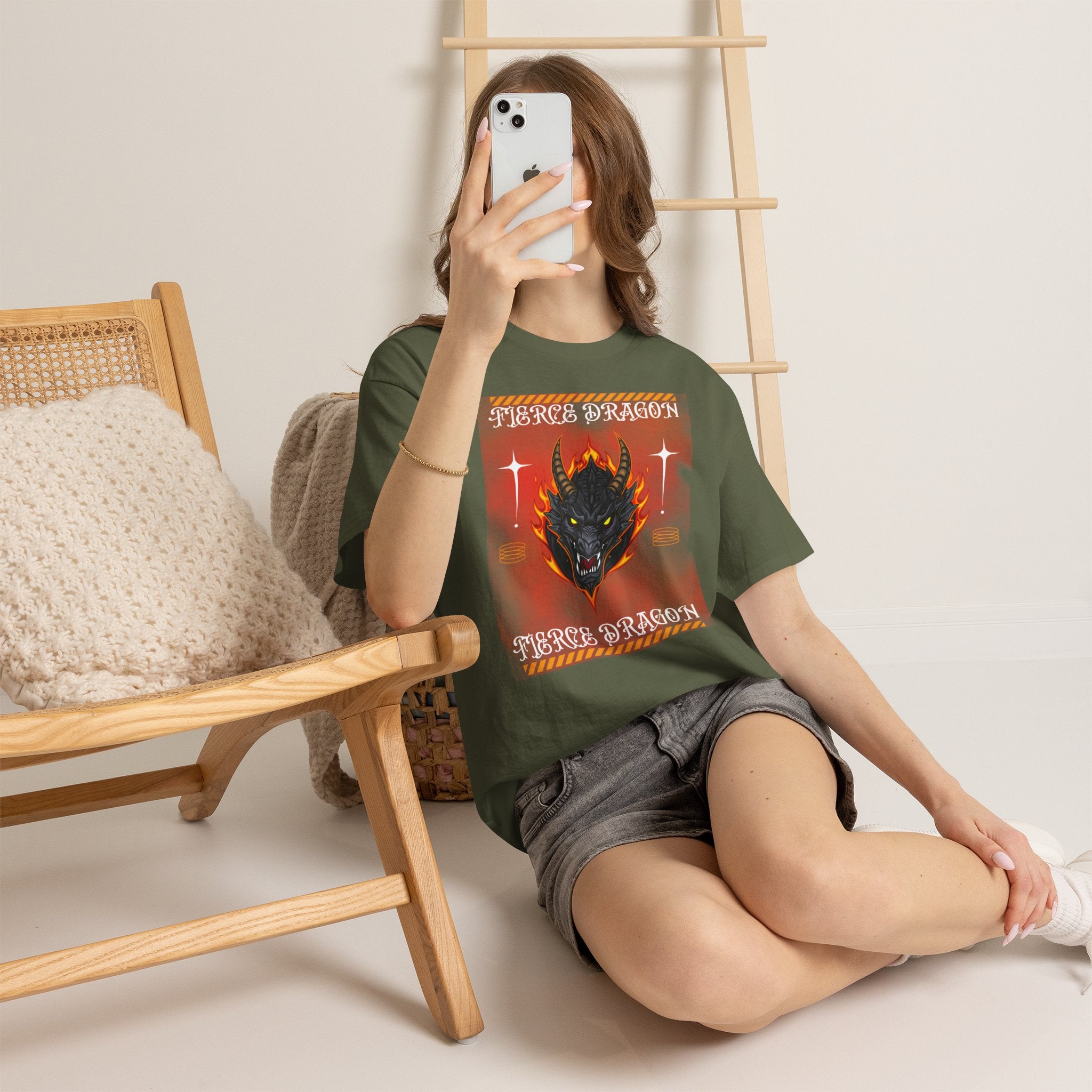 Fierce Dragon T-Shirt — Fiery Dragon Head Graphic Tee