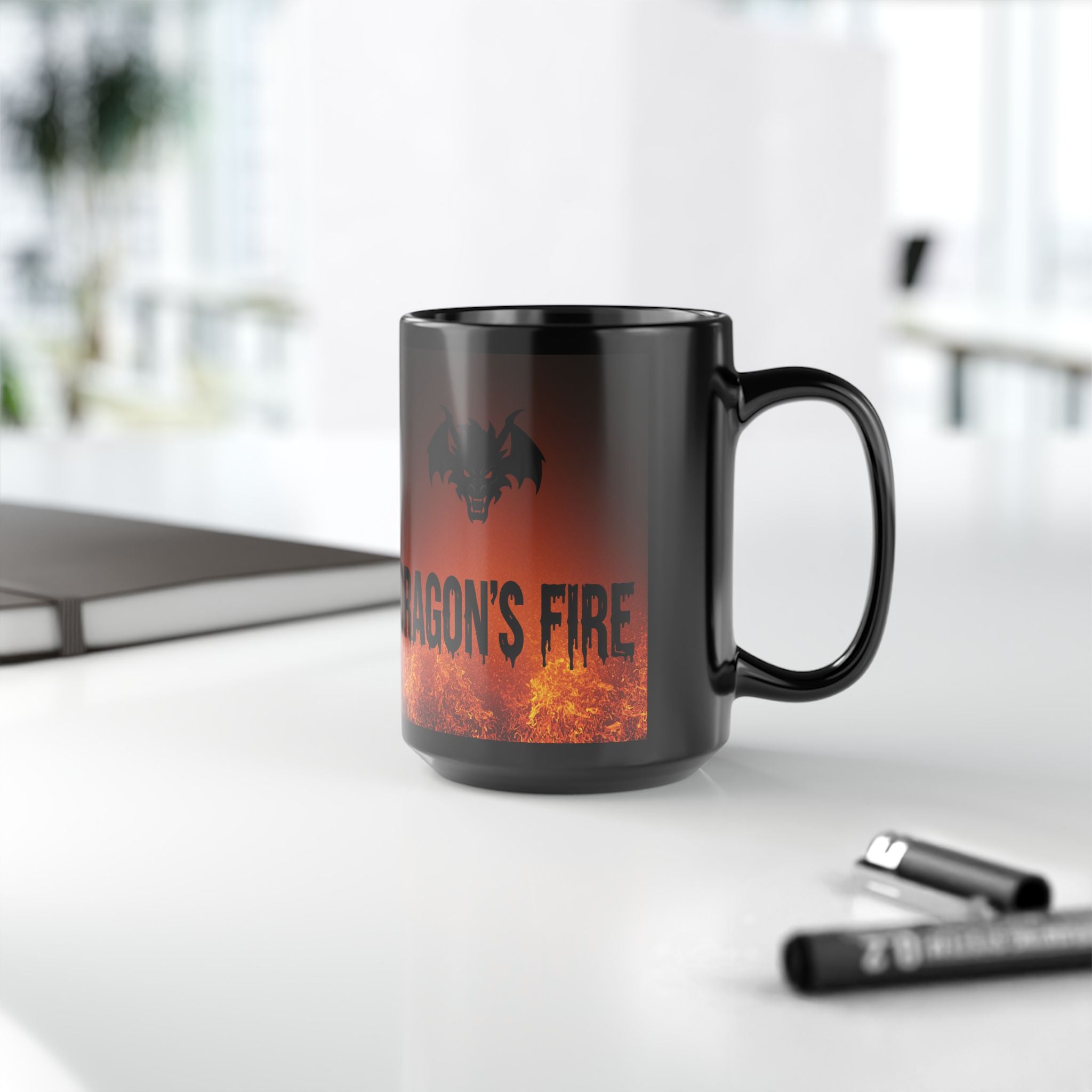 Dragon's Fire Mug — Fiery Dragon Head Coffee Cup (11oz & 15oz)