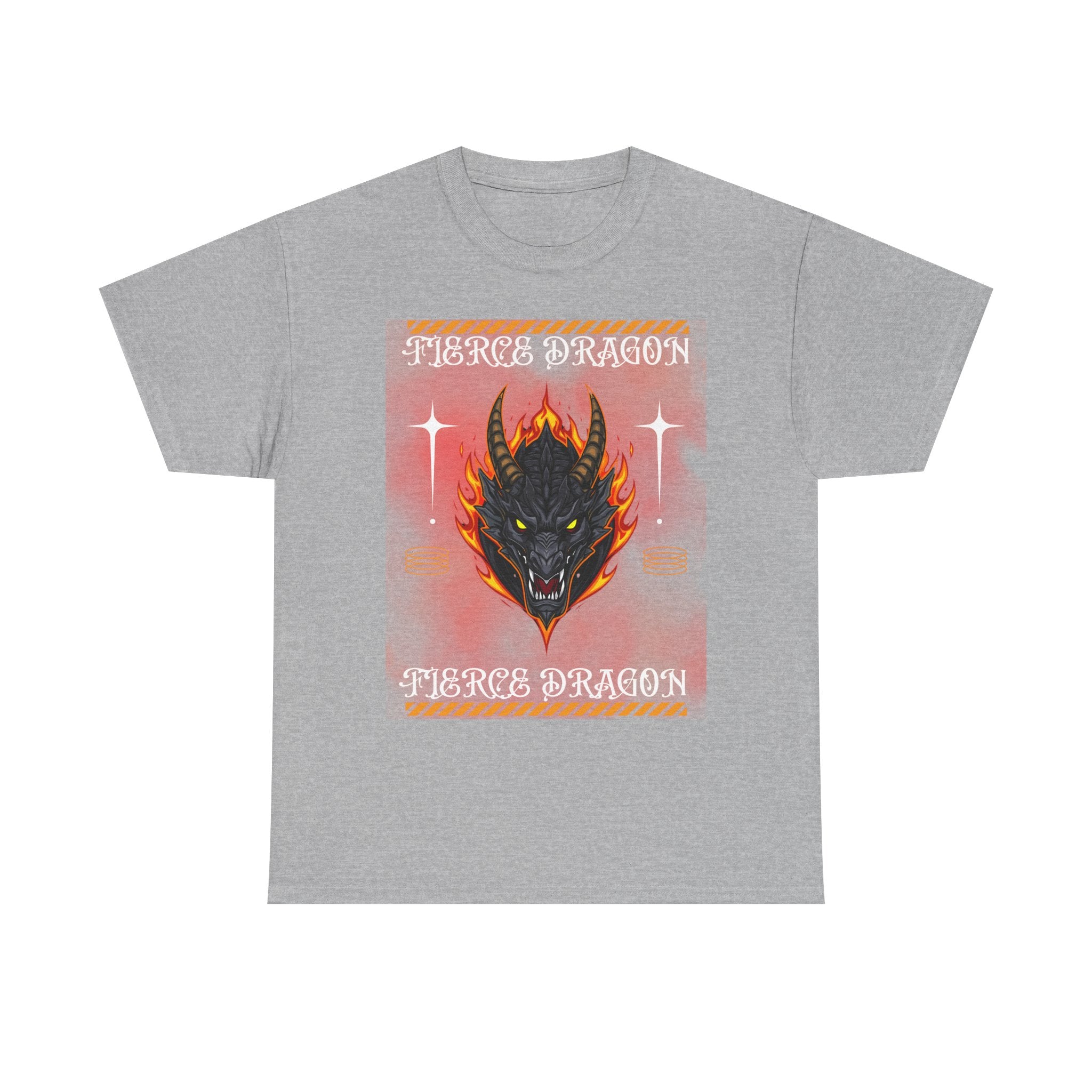 Fierce Dragon T-Shirt — Fiery Dragon Head Graphic Tee